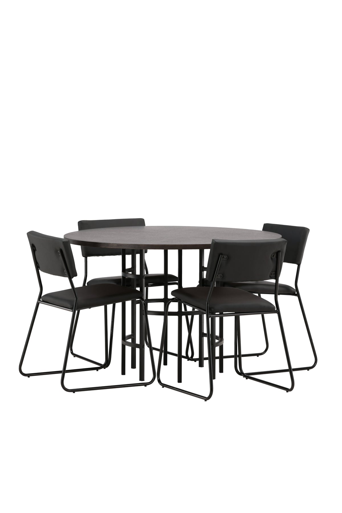 Esszimmerset Copenhagen + Kenth ⌀115cm/4St. in Mocca / Schwarz präsentiert im Onlineshop von KAQTU Design AG. Esszimmerset ist von Venture Home