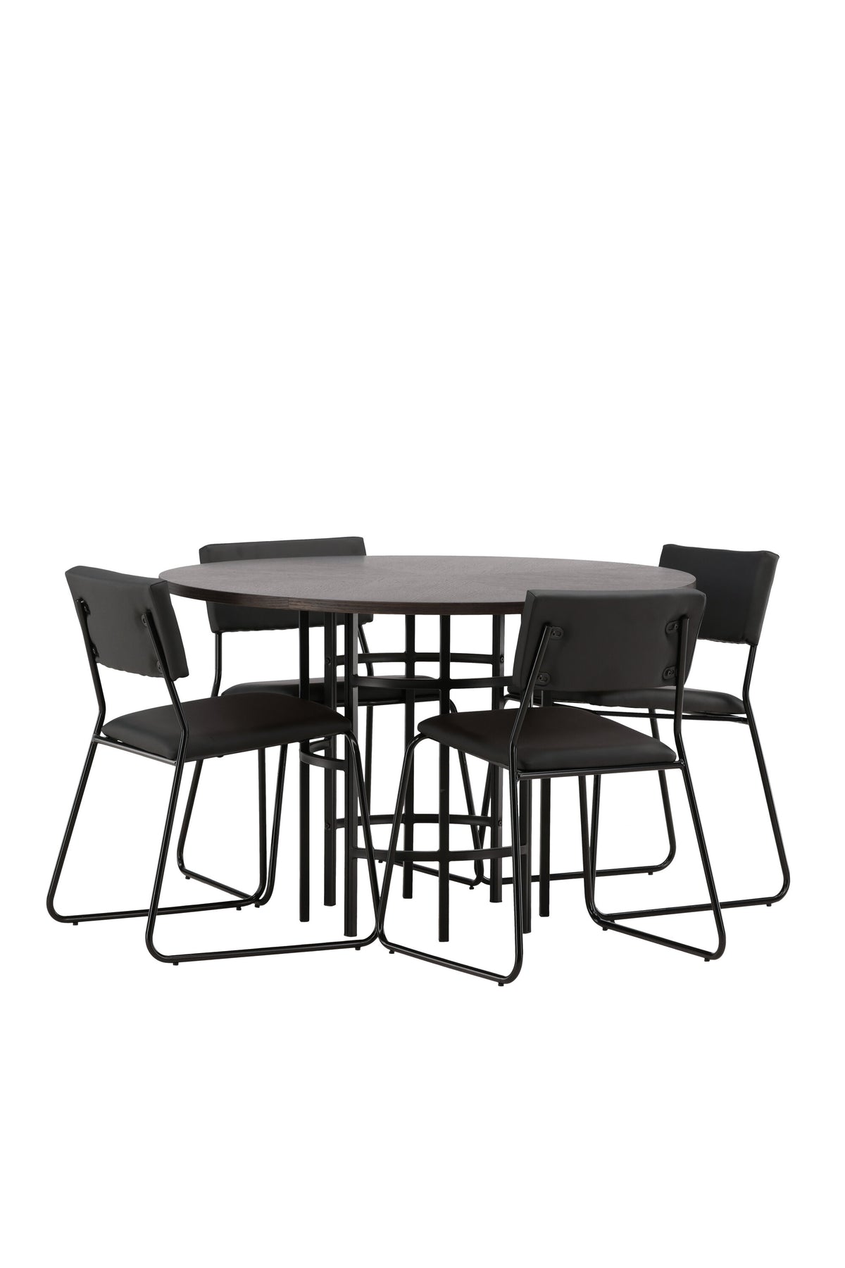 Esszimmerset Copenhagen + Kenth ⌀115cm/4St. in Mocca / Schwarz präsentiert im Onlineshop von KAQTU Design AG. Esszimmerset ist von Venture Home