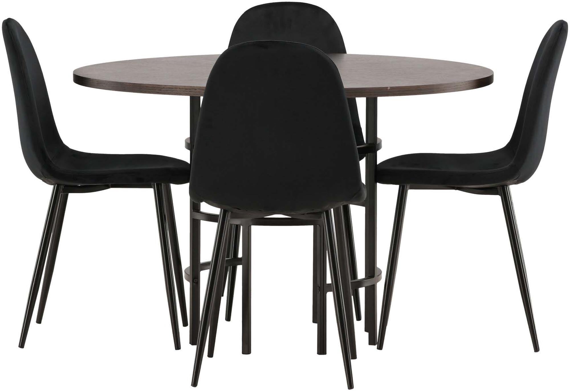 Elegantes Esszimmerset Copenhagen + Polar: Robuster Tisch und bequeme Stühle für gesellige Abende und stilvolle Einrichtung in Ihrem Zuhause.