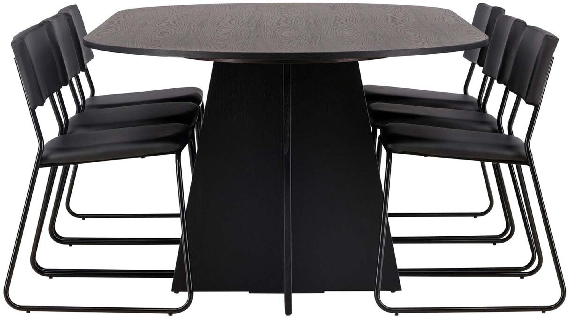 Elegantes Esszimmerset Bootcut 230cm mit 6 Stühlen von Venture Home.