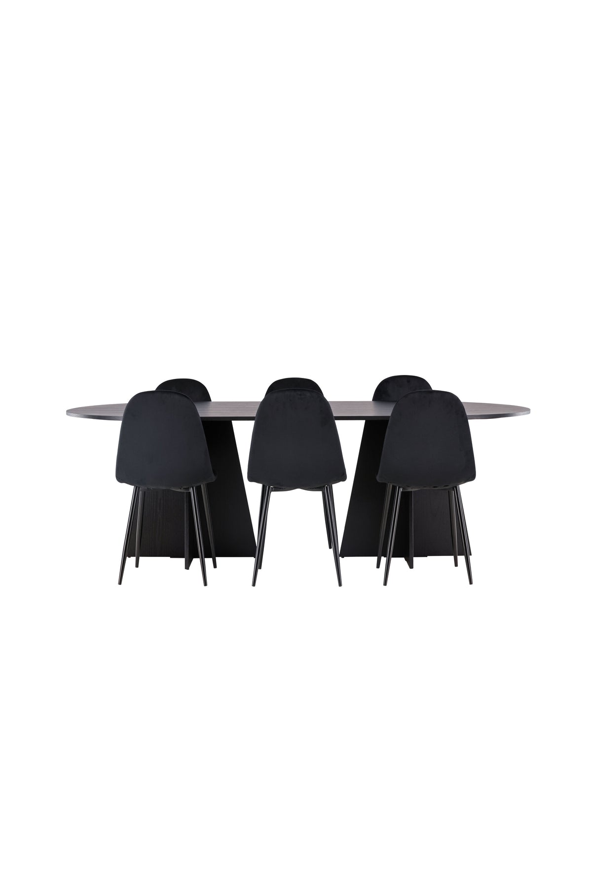 Bootcut Esszimmerset + Polar 230cm/6St. in Schwarz präsentiert im Onlineshop von KAQTU Design AG. Esszimmerset ist von Venture Home