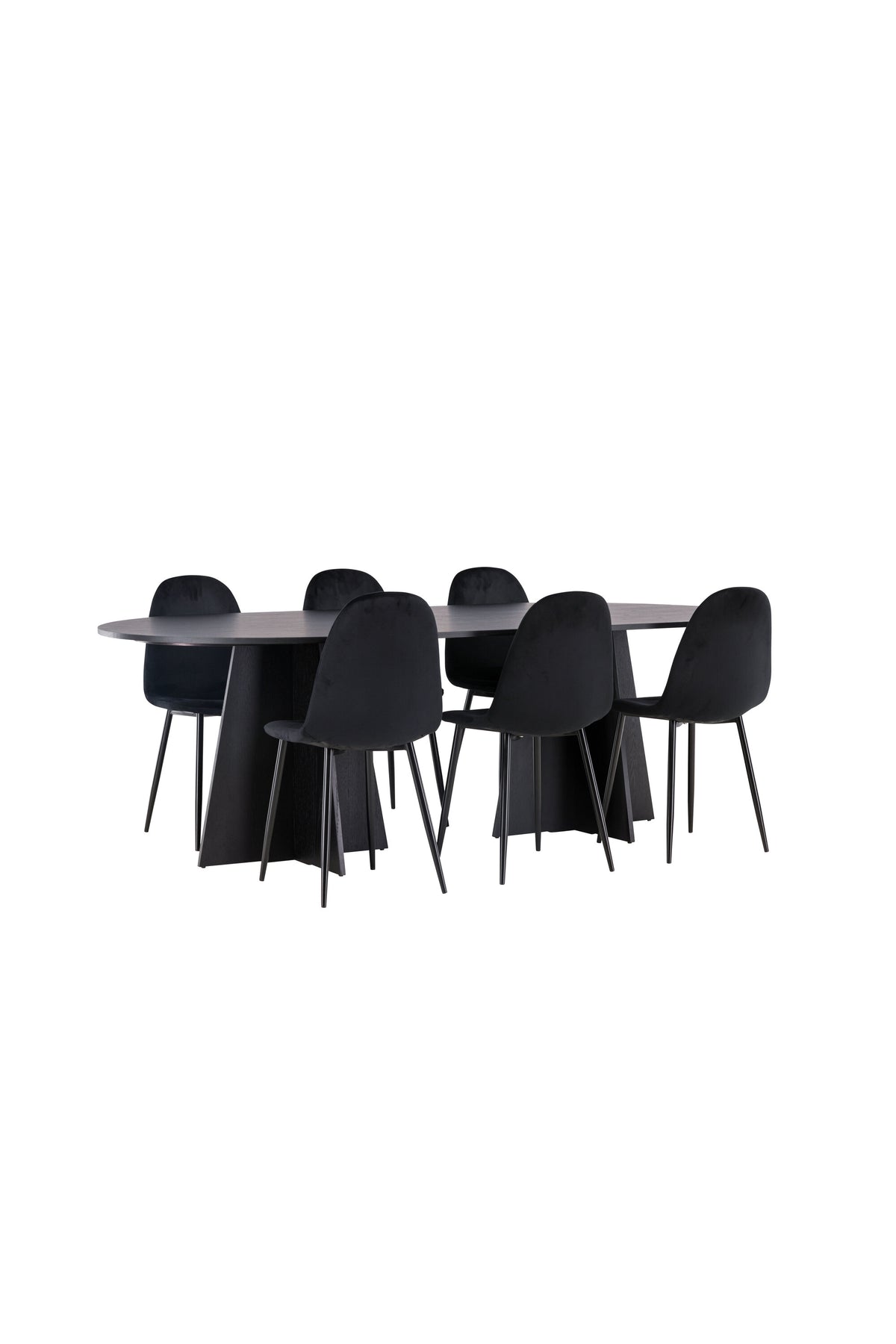 Bootcut Esszimmerset + Polar 230cm/6St. in Schwarz präsentiert im Onlineshop von KAQTU Design AG. Esszimmerset ist von Venture Home