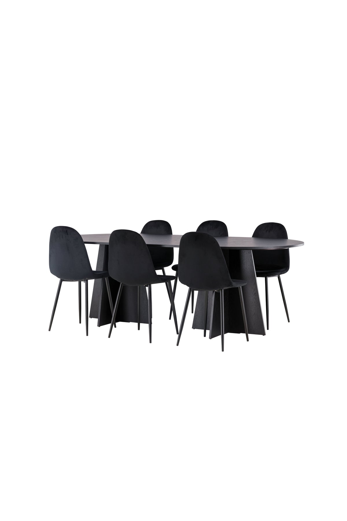 Bootcut Esszimmerset + Polar 230cm/6St. in Schwarz präsentiert im Onlineshop von KAQTU Design AG. Esszimmerset ist von Venture Home
