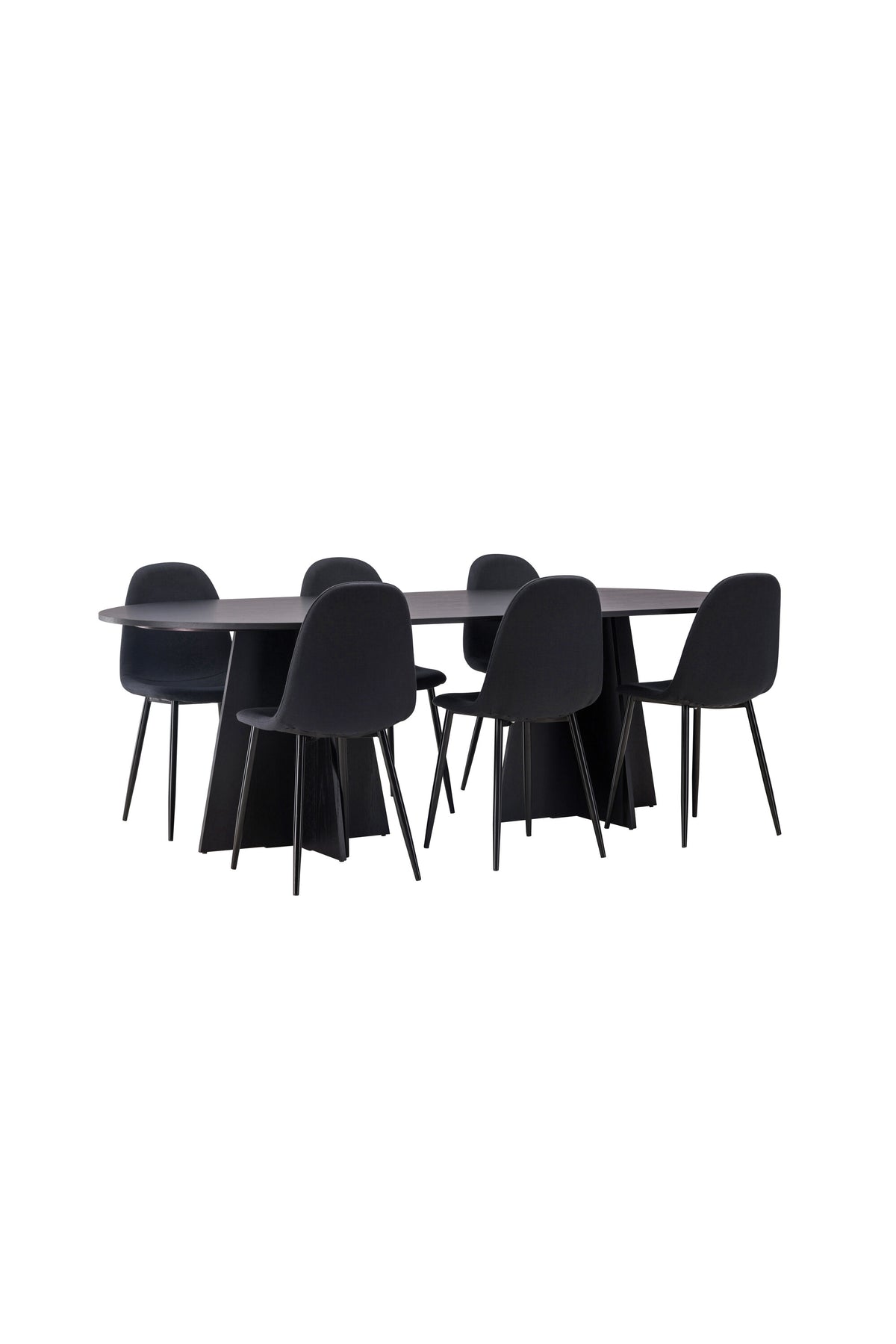 Bootcut Esszimmerset + Polar 230cm/6St. in Schwarz präsentiert im Onlineshop von KAQTU Design AG. Esszimmerset ist von Venture Home