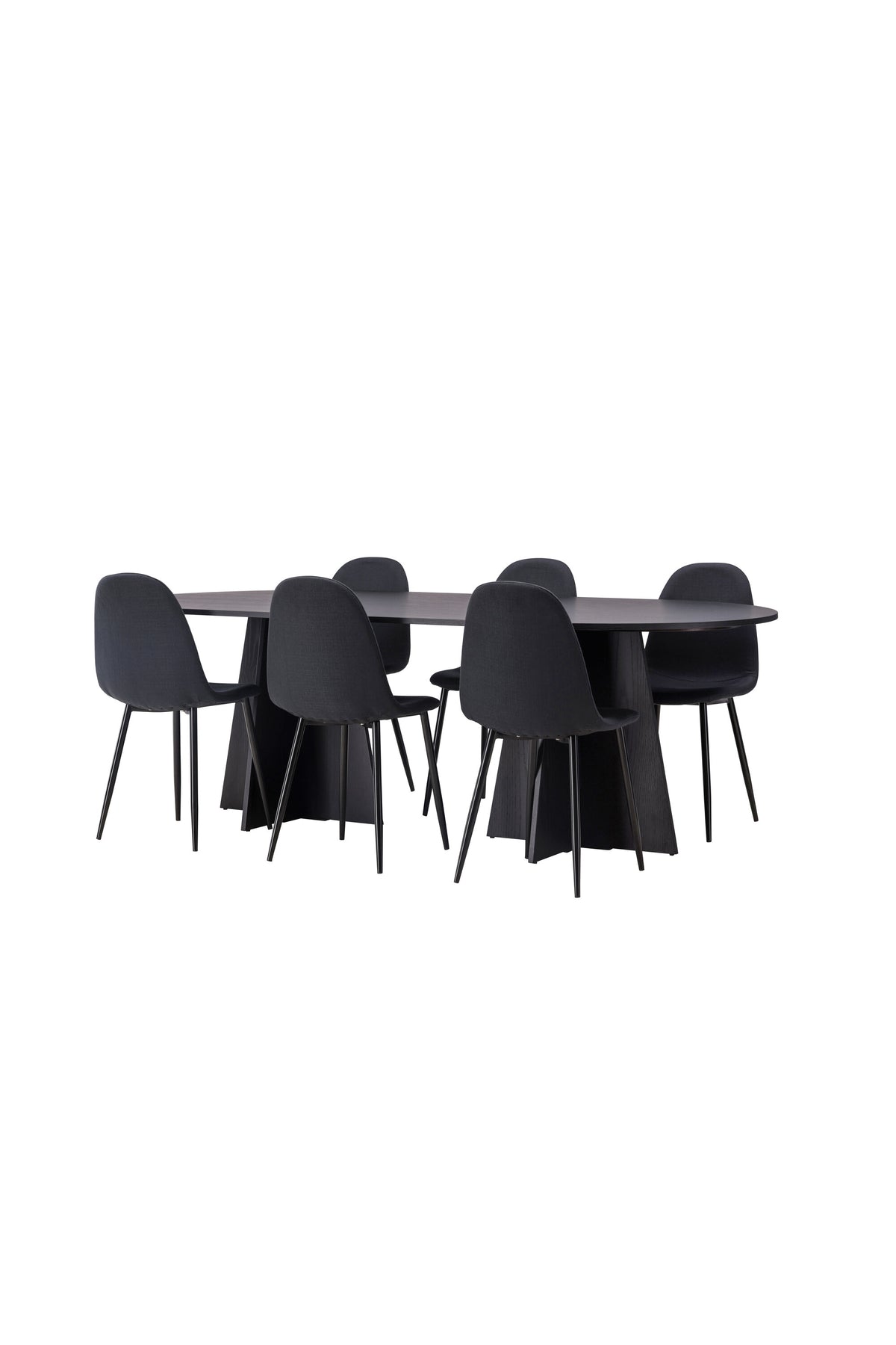 Bootcut Esszimmerset + Polar 230cm/6St. in Schwarz präsentiert im Onlineshop von KAQTU Design AG. Esszimmerset ist von Venture Home