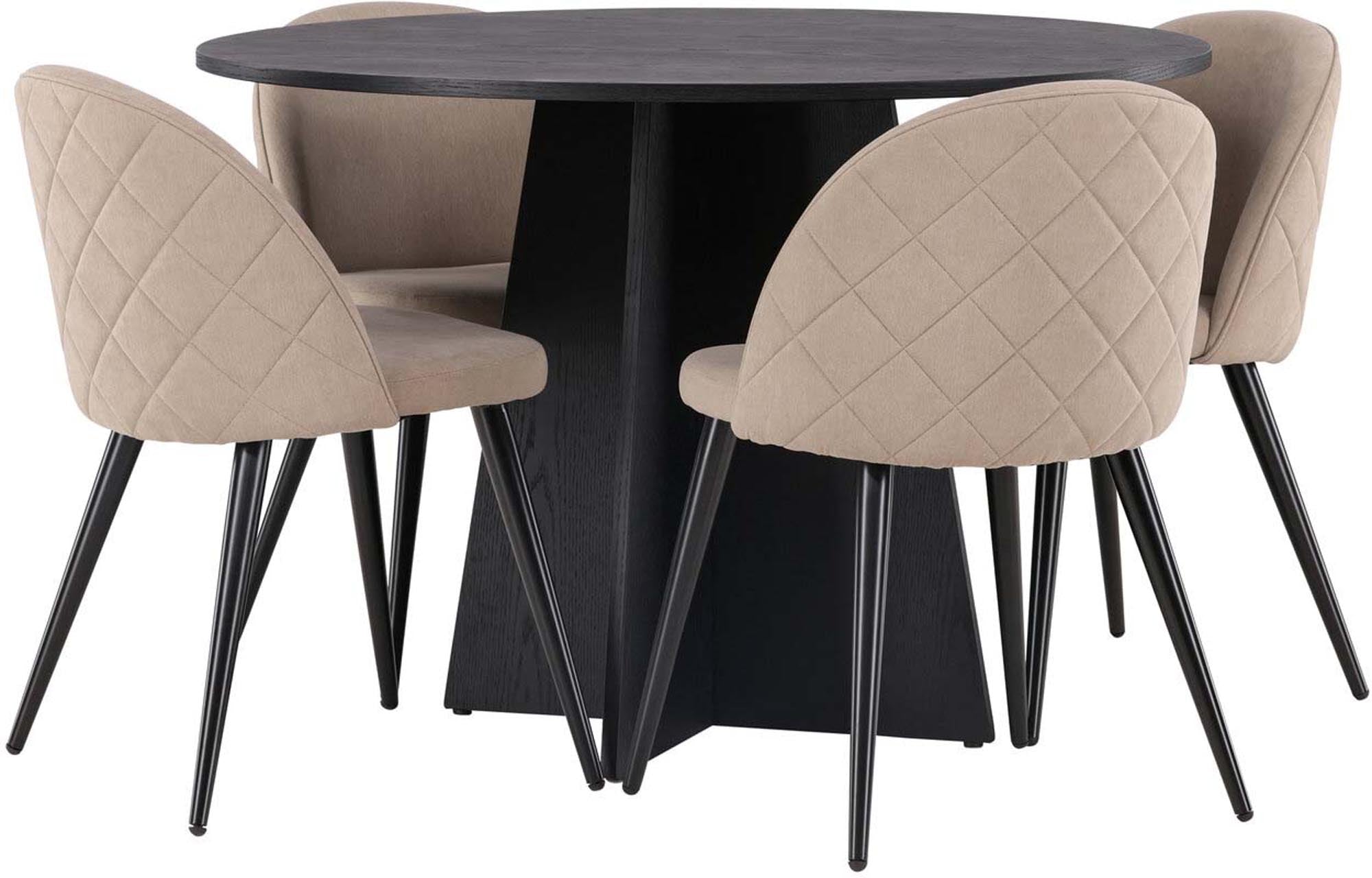 Stilvolles Bootcut Esszimmerset mit Velvet-Tisch für modernes Flair.