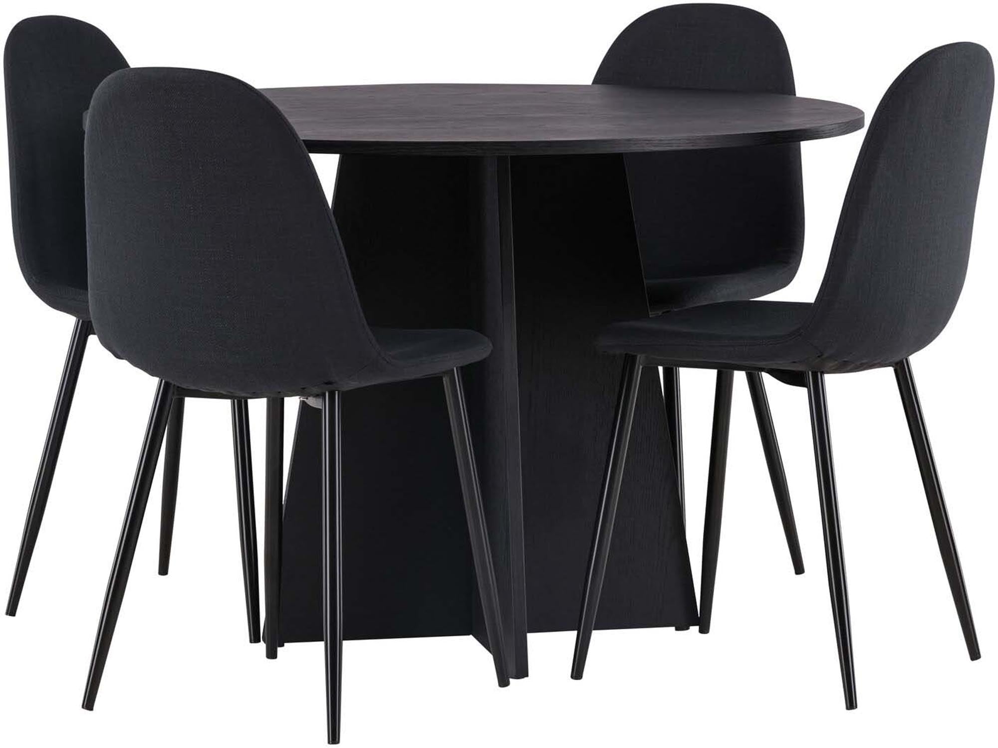 Stilvolles Bootcut Esszimmerset mit Polar Tisch und 4 Stühlen.