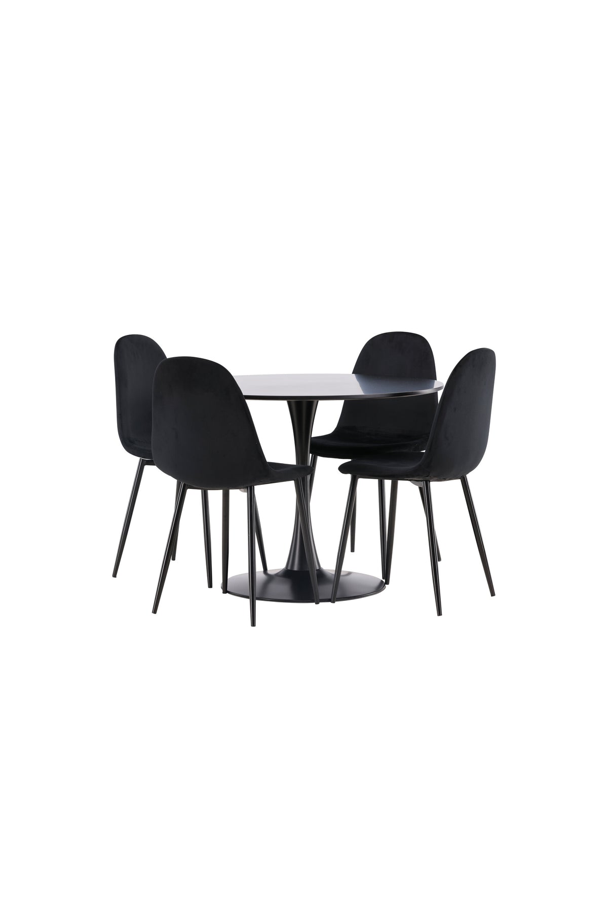 Glade Esszimmerset + Polar ⌀100cm/4St. in Schwarz präsentiert im Onlineshop von KAQTU Design AG. Esszimmerset ist von Venture Home