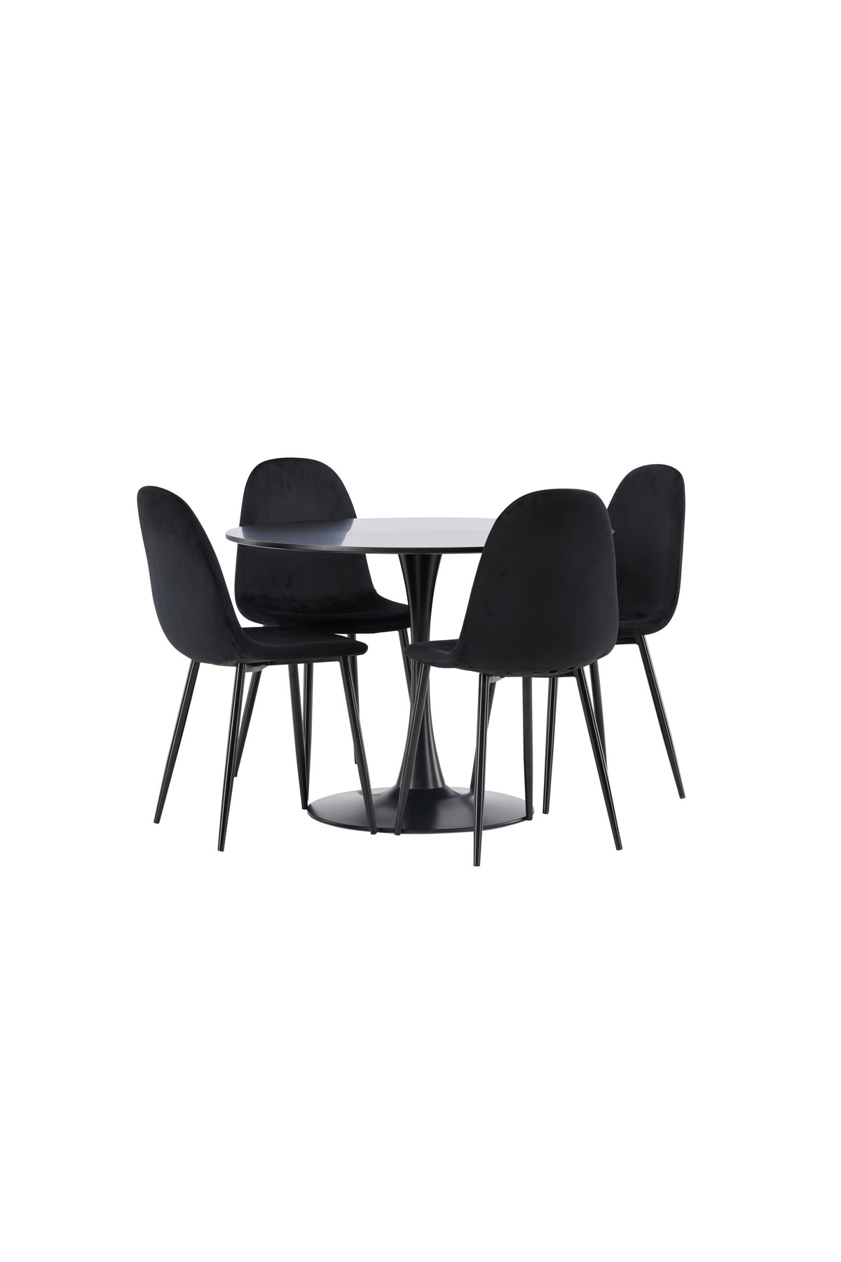 Glade Esszimmerset + Polar ⌀100cm/4St. in Schwarz präsentiert im Onlineshop von KAQTU Design AG. Esszimmerset ist von Venture Home