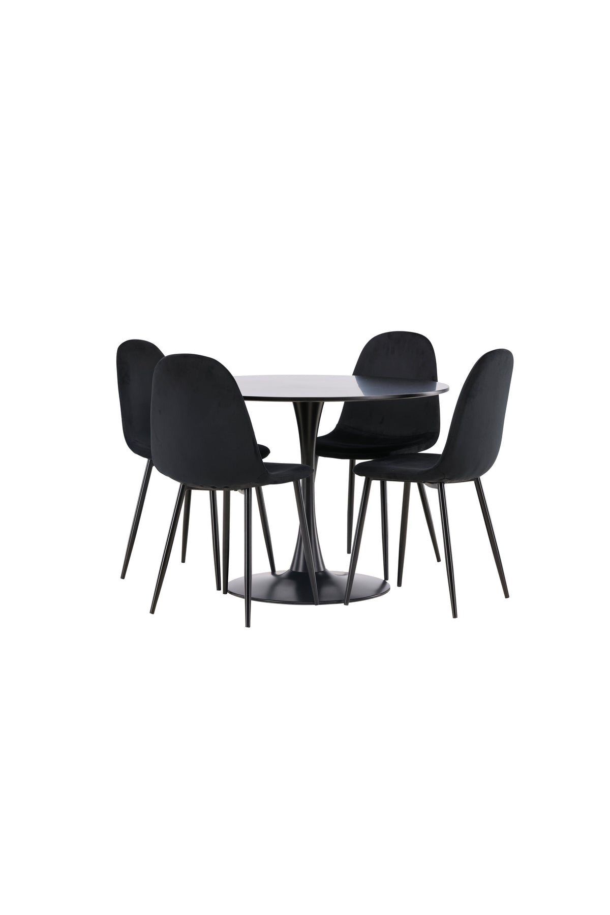 Glade Esszimmerset + Polar ⌀100cm/4St. in Schwarz präsentiert im Onlineshop von KAQTU Design AG. Esszimmerset ist von Venture Home