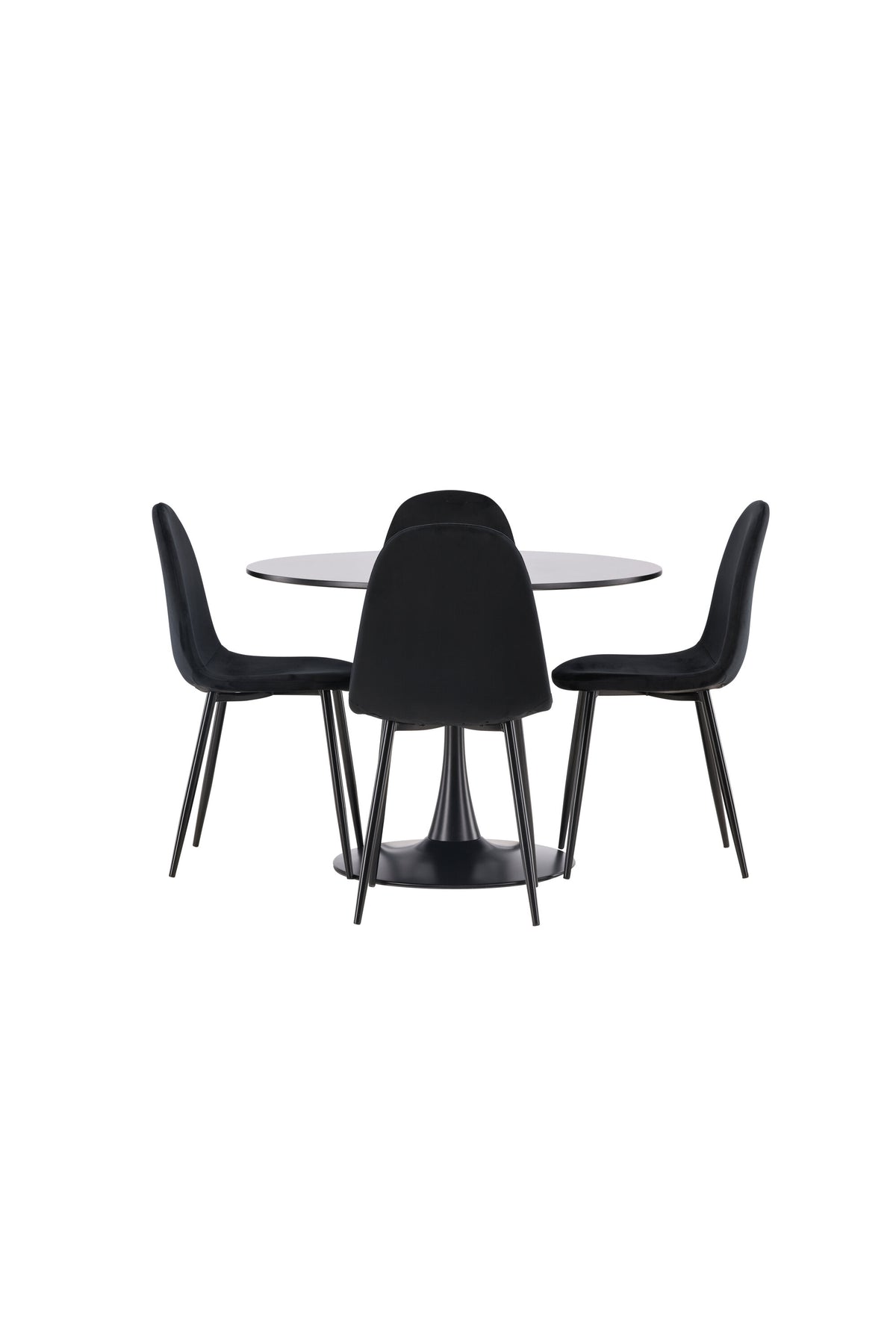 Glade Esszimmerset + Polar ⌀100cm/4St. in Schwarz präsentiert im Onlineshop von KAQTU Design AG. Esszimmerset ist von Venture Home
