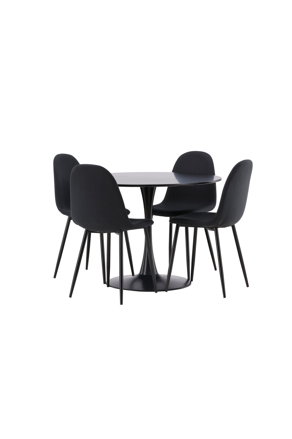 Glade Esszimmerset + Polar ⌀100cm/4St. in Schwarz präsentiert im Onlineshop von KAQTU Design AG. Esszimmerset ist von Venture Home