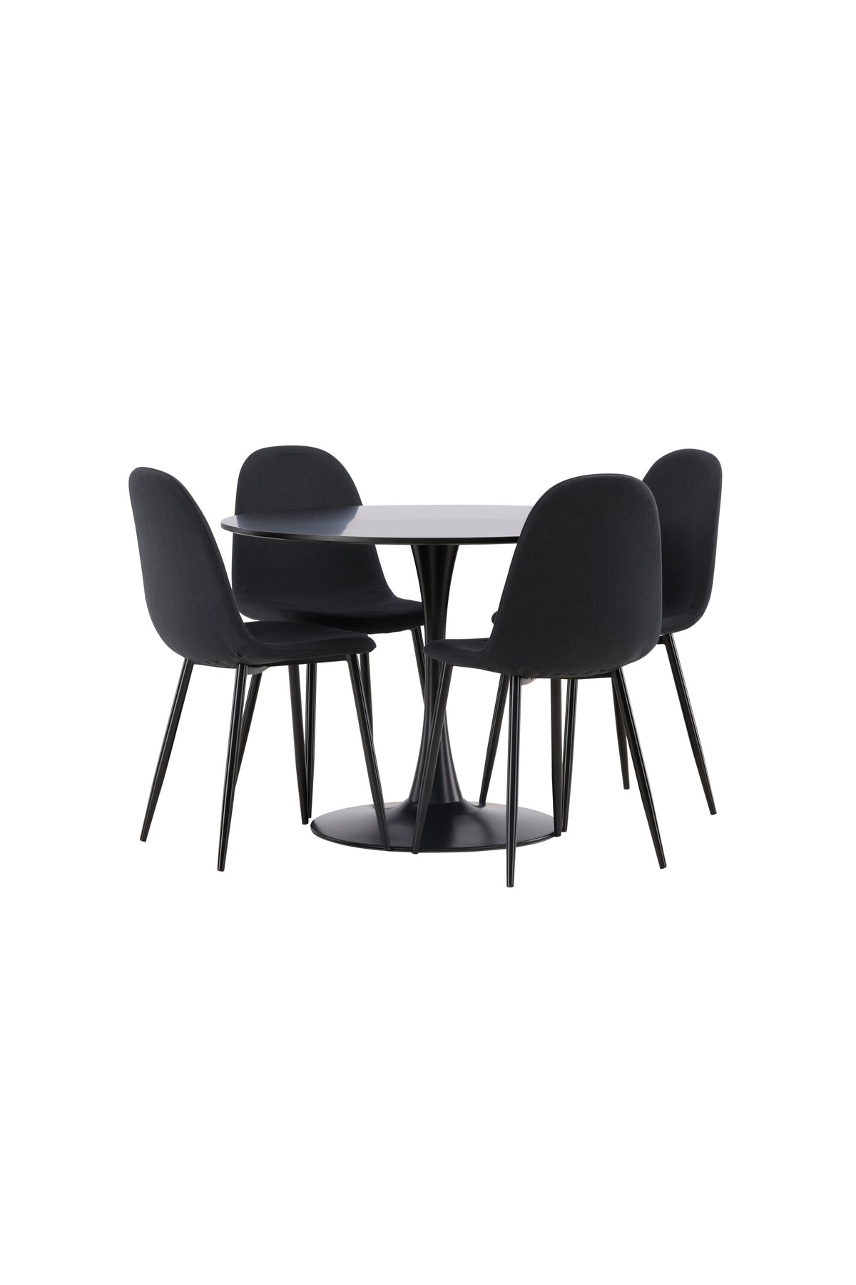 Glade Esszimmerset + Polar ⌀100cm/4St. in Schwarz präsentiert im Onlineshop von KAQTU Design AG. Esszimmerset ist von Venture Home