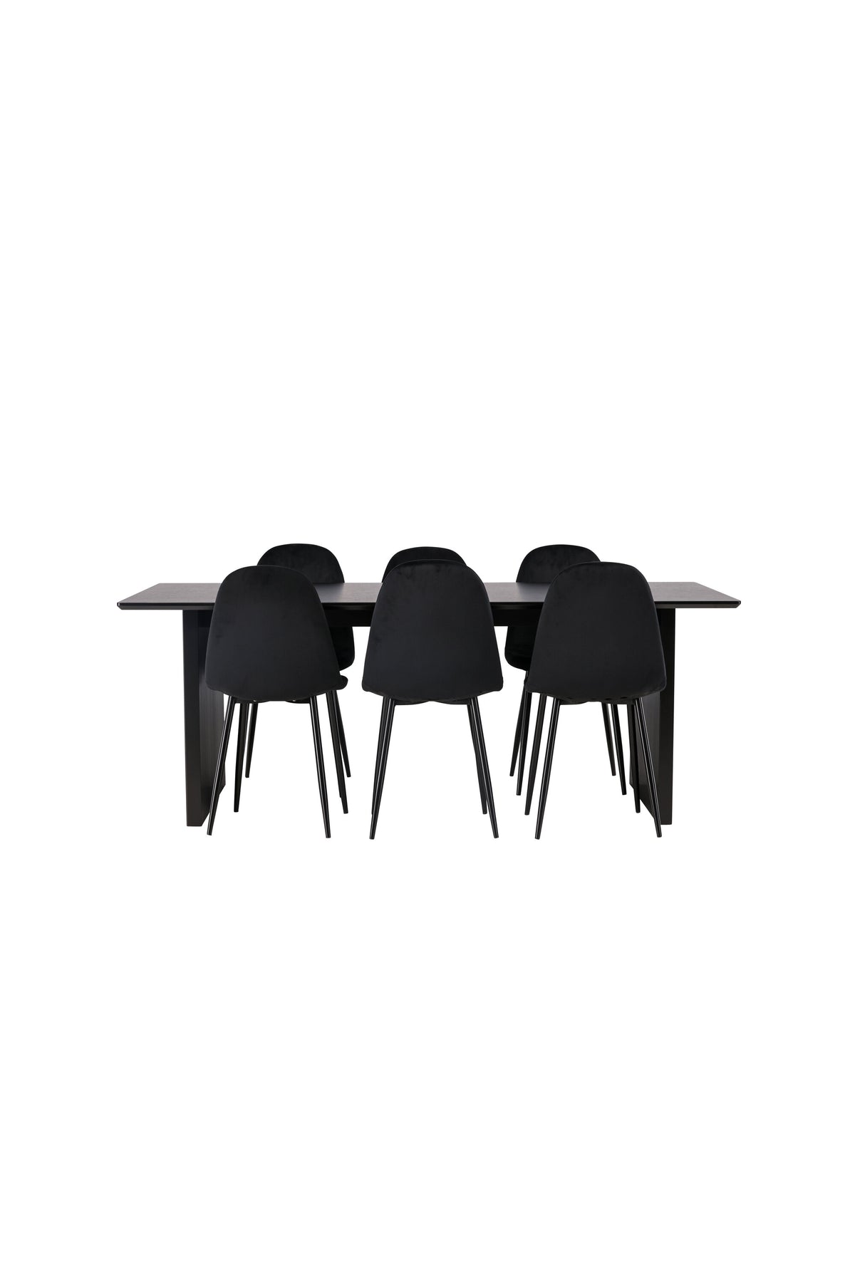 Vail Esszimmerset + Polar 200cm/6St. in Schwarz präsentiert im Onlineshop von KAQTU Design AG. Esszimmerset ist von Venture Home
