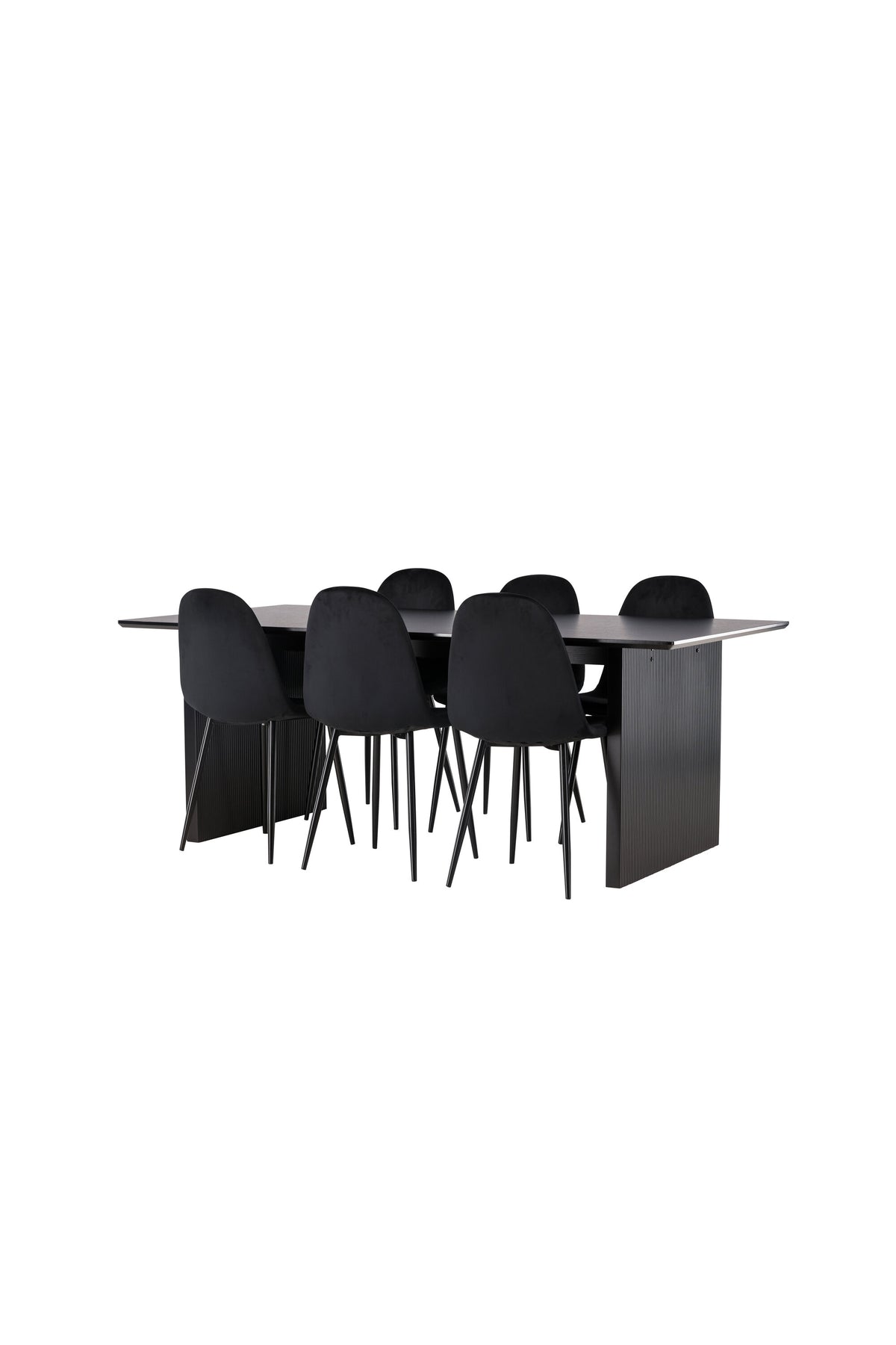 Vail Esszimmerset + Polar 200cm/6St. in Schwarz präsentiert im Onlineshop von KAQTU Design AG. Esszimmerset ist von Venture Home