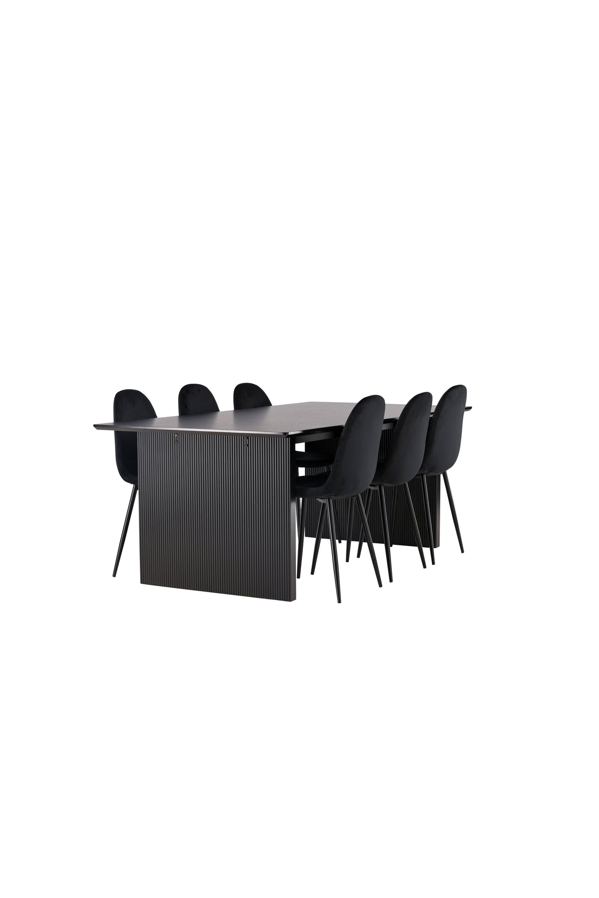Vail Esszimmerset + Polar 200cm/6St. in Schwarz präsentiert im Onlineshop von KAQTU Design AG. Esszimmerset ist von Venture Home