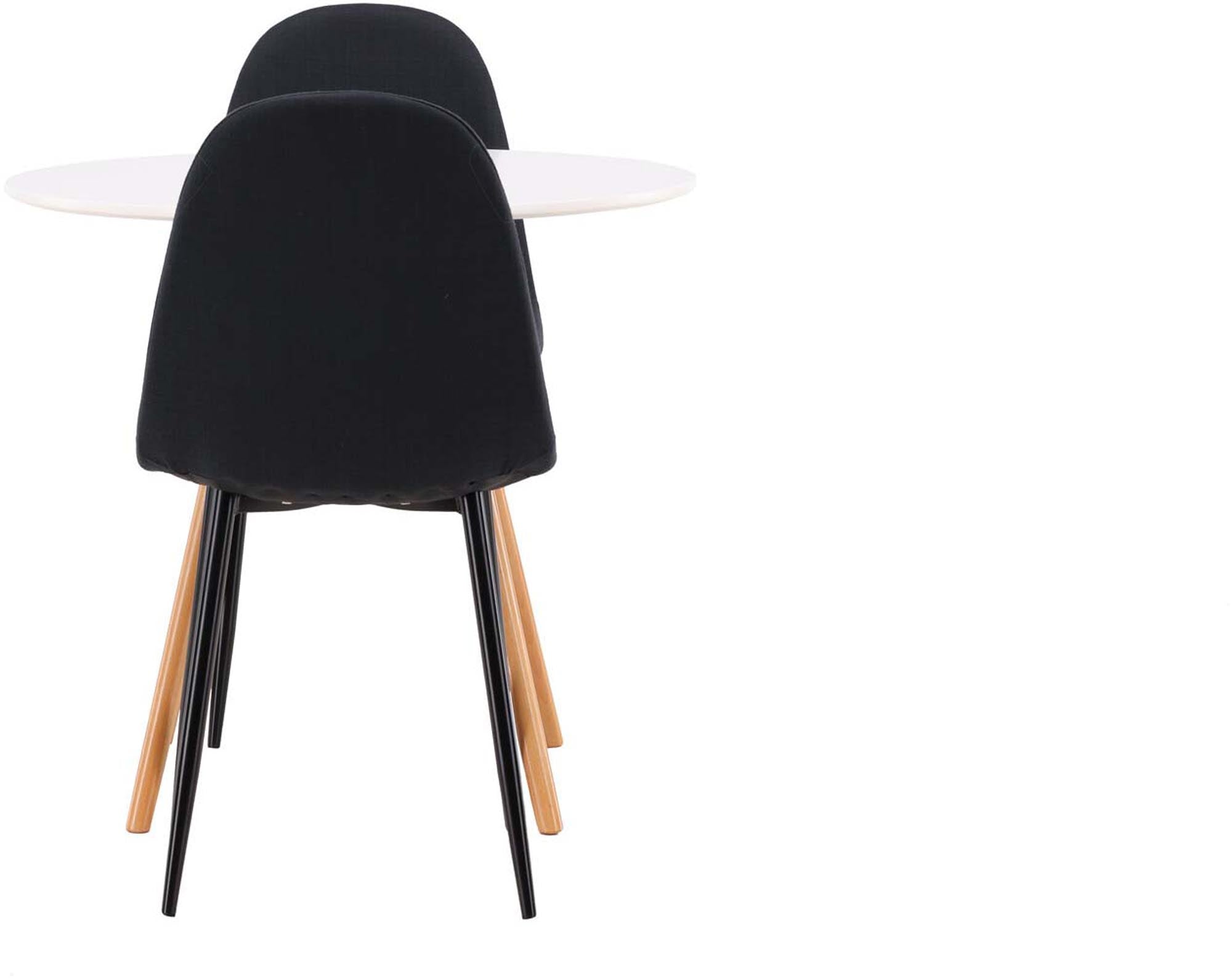 Entdecken Sie das Danburi Esszimmerset + Polar von Venture Home: eleganter runder Esstisch und bequeme Stühle für kleine Essbereiche.