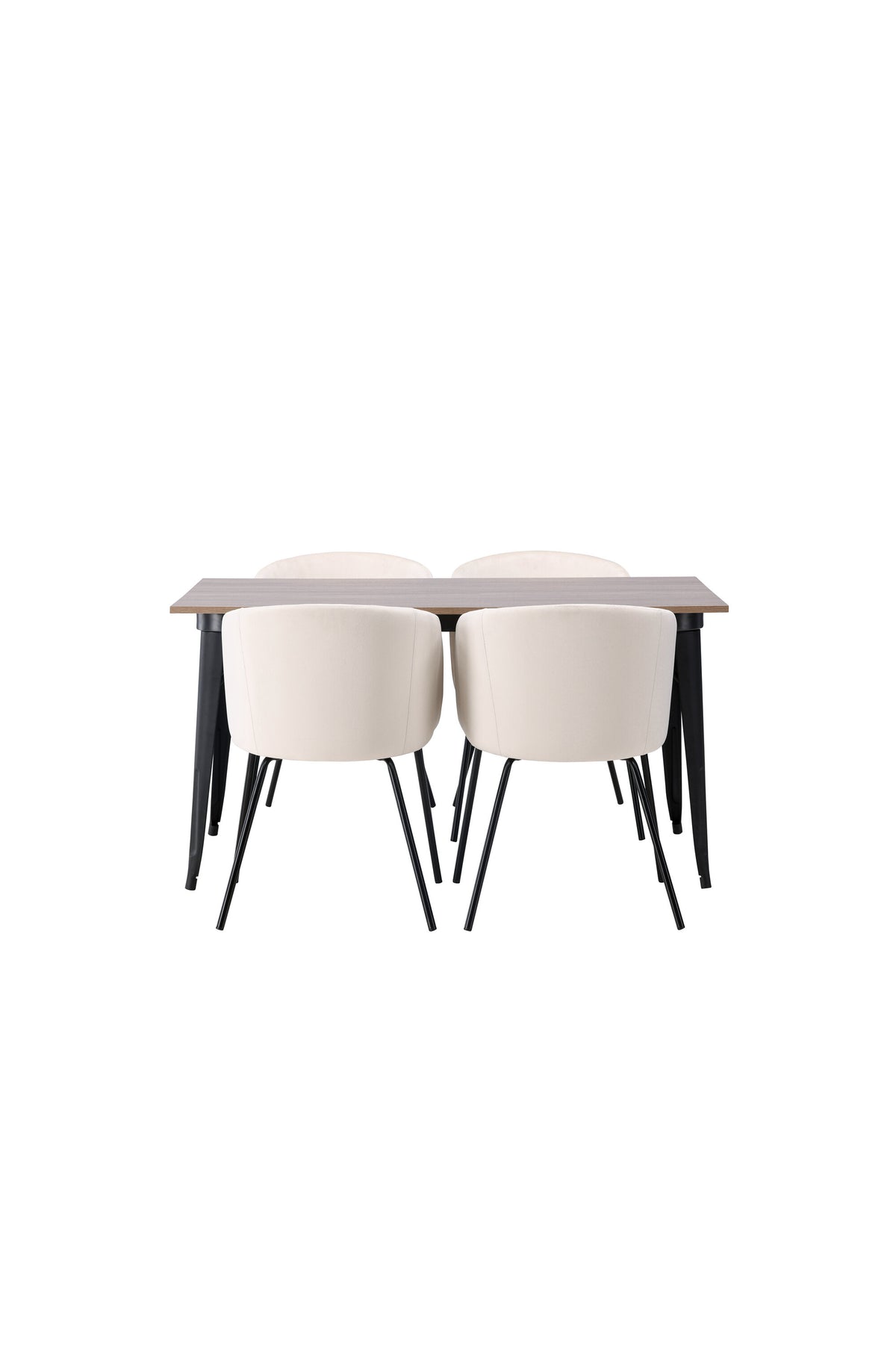 Tempe Esszimmerset + Berit 140cm/4St. in Beige, Schwarz präsentiert im Onlineshop von KAQTU Design AG. Esszimmerset ist von Venture Home