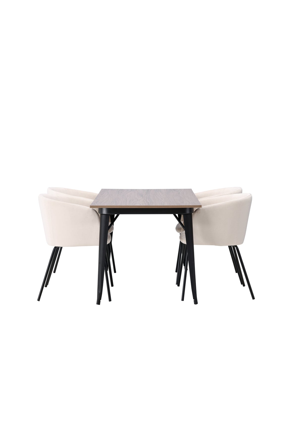 Tempe Esszimmerset + Berit 140cm/4St. in Beige, Schwarz präsentiert im Onlineshop von KAQTU Design AG. Esszimmerset ist von Venture Home