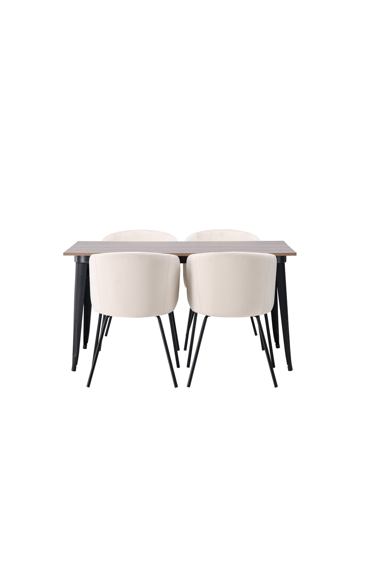 Tempe Esszimmerset + Berit 140cm/4St. in Beige, Schwarz präsentiert im Onlineshop von KAQTU Design AG. Esszimmerset ist von Venture Home