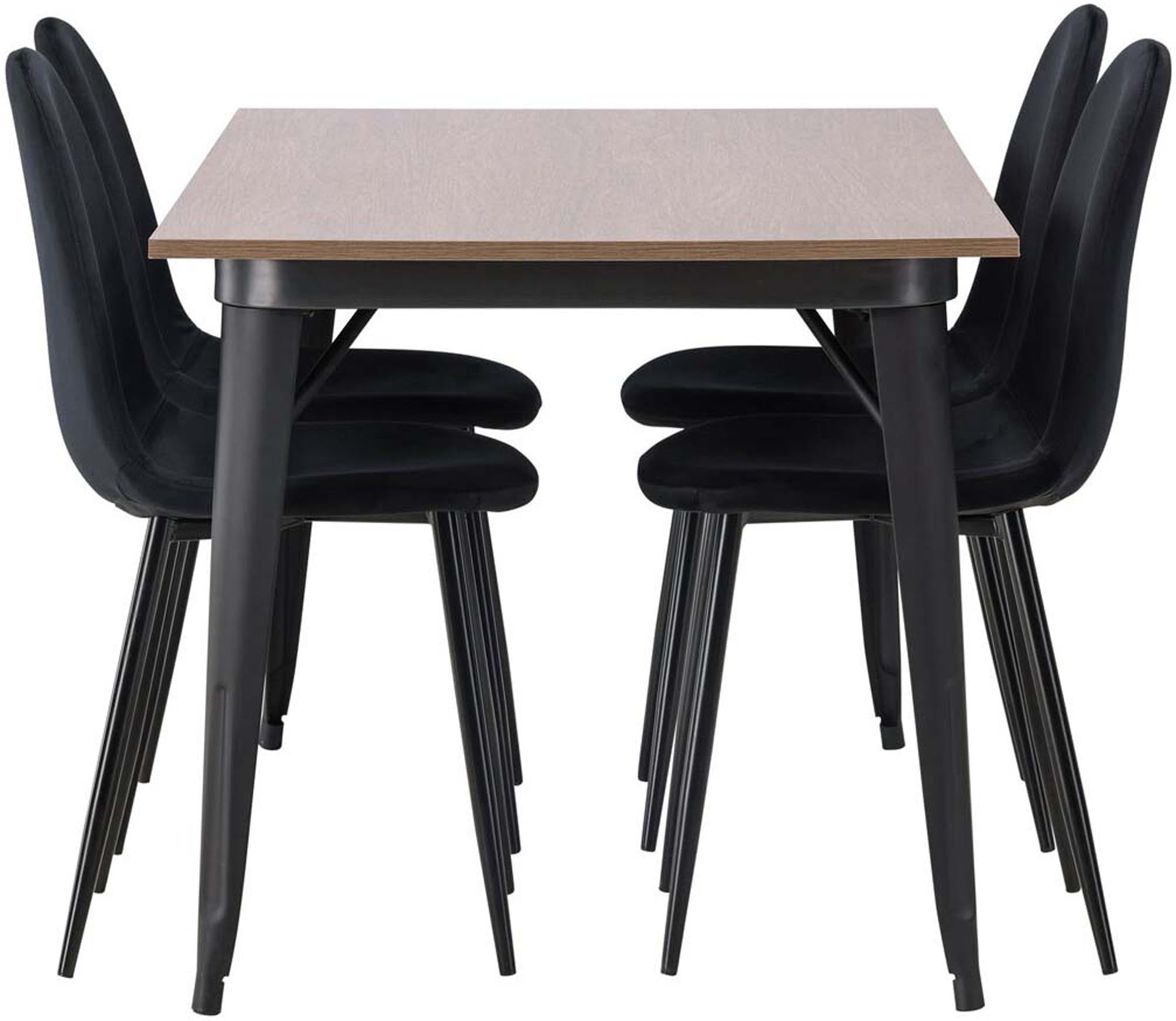 Stilvolles Tempe Esszimmerset mit Polar Tisch und 4 Stühlen, 140cm.