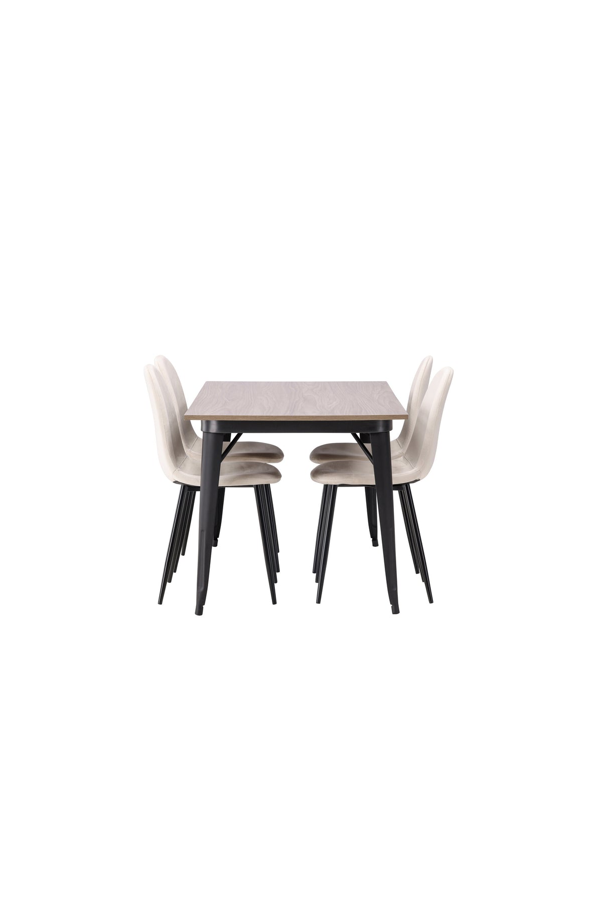 Tempe Esszimmerset + Polar 140cm/4St. in Beige, Schwarz präsentiert im Onlineshop von KAQTU Design AG. Esszimmerset ist von Venture Home