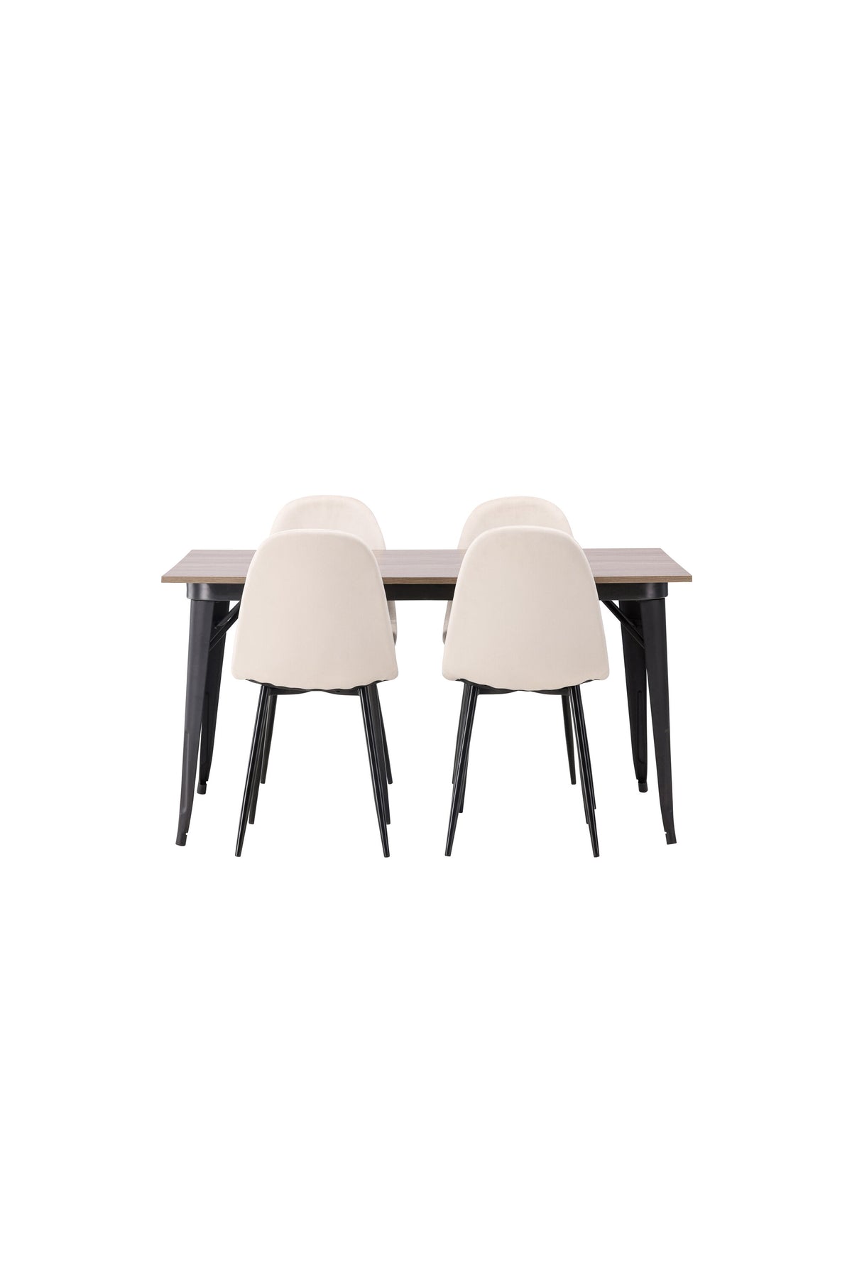 Tempe Esszimmerset + Polar 140cm/4St. in Beige, Schwarz präsentiert im Onlineshop von KAQTU Design AG. Esszimmerset ist von Venture Home