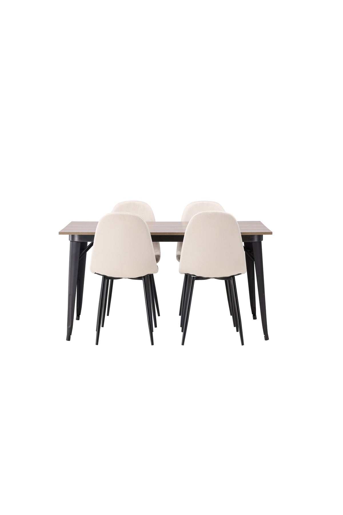 Tempe Esszimmerset + Polar 140cm/4St. in Beige, Schwarz präsentiert im Onlineshop von KAQTU Design AG. Esszimmerset ist von Venture Home