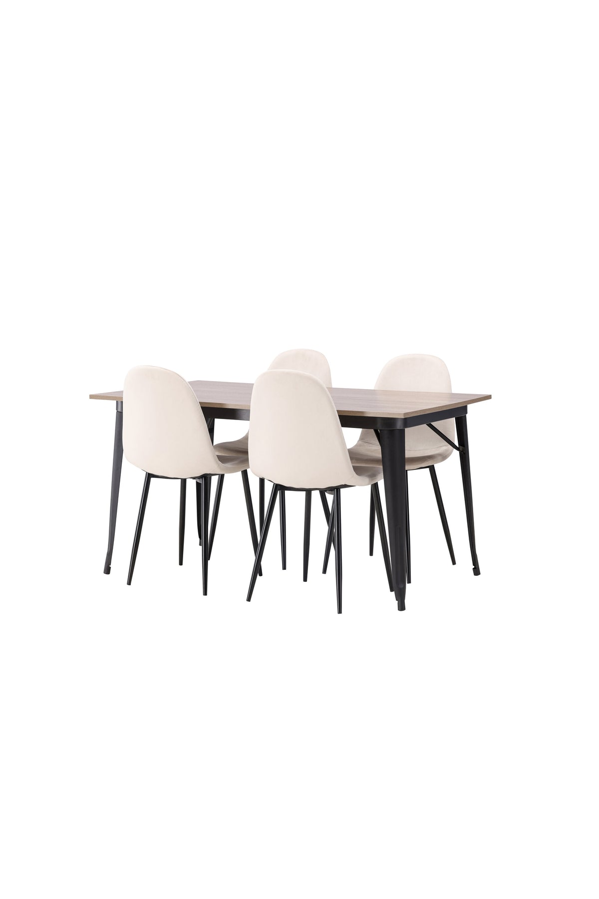 Tempe Esszimmerset + Polar 140cm/4St. in Beige, Schwarz präsentiert im Onlineshop von KAQTU Design AG. Esszimmerset ist von Venture Home