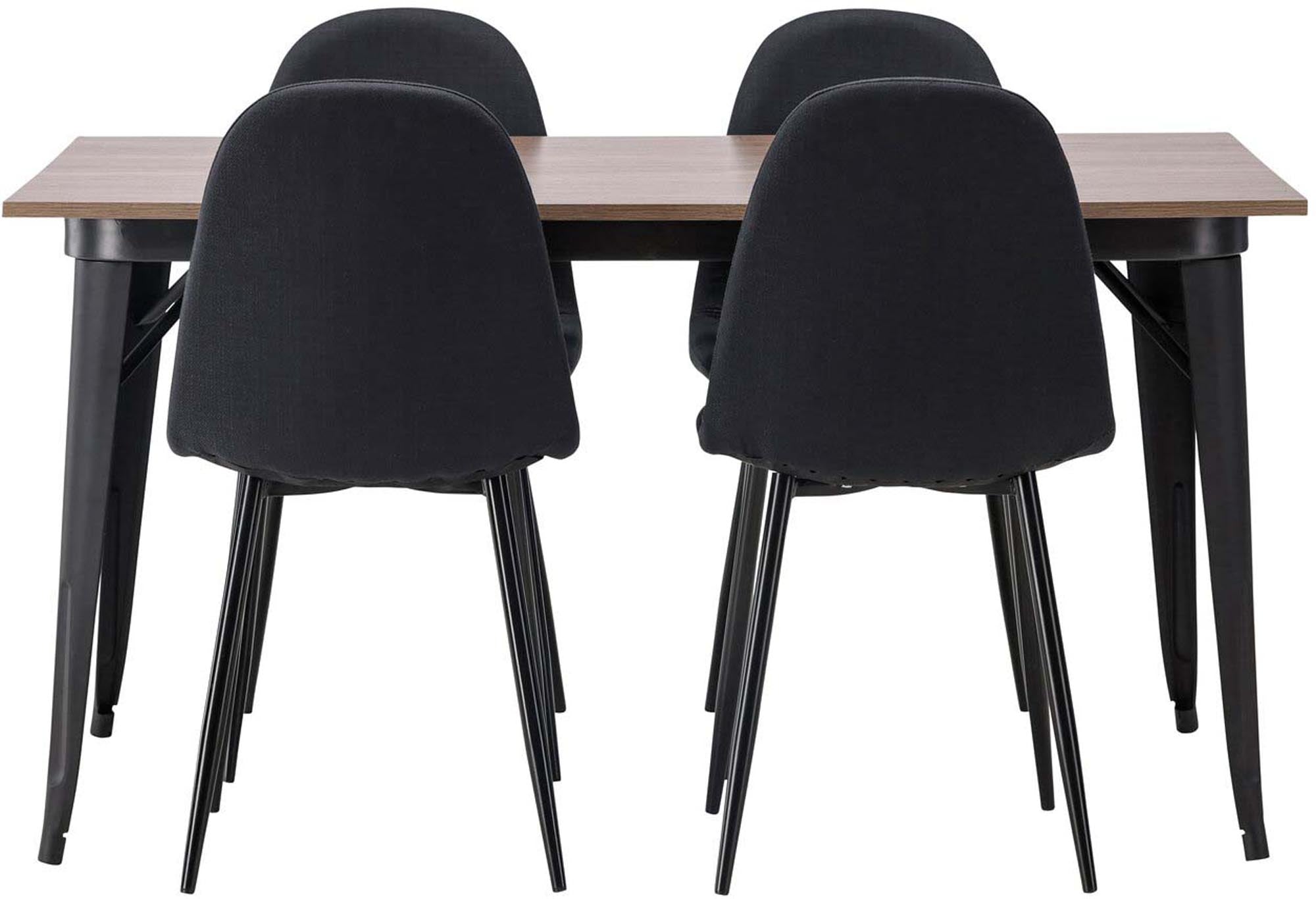 Stilvolles Esszimmerset Tempe + Polar, 140 cm, mit 4 komfortablen Stühlen. Perfekt für moderne Essbereiche und einladende Dinnerpartys.