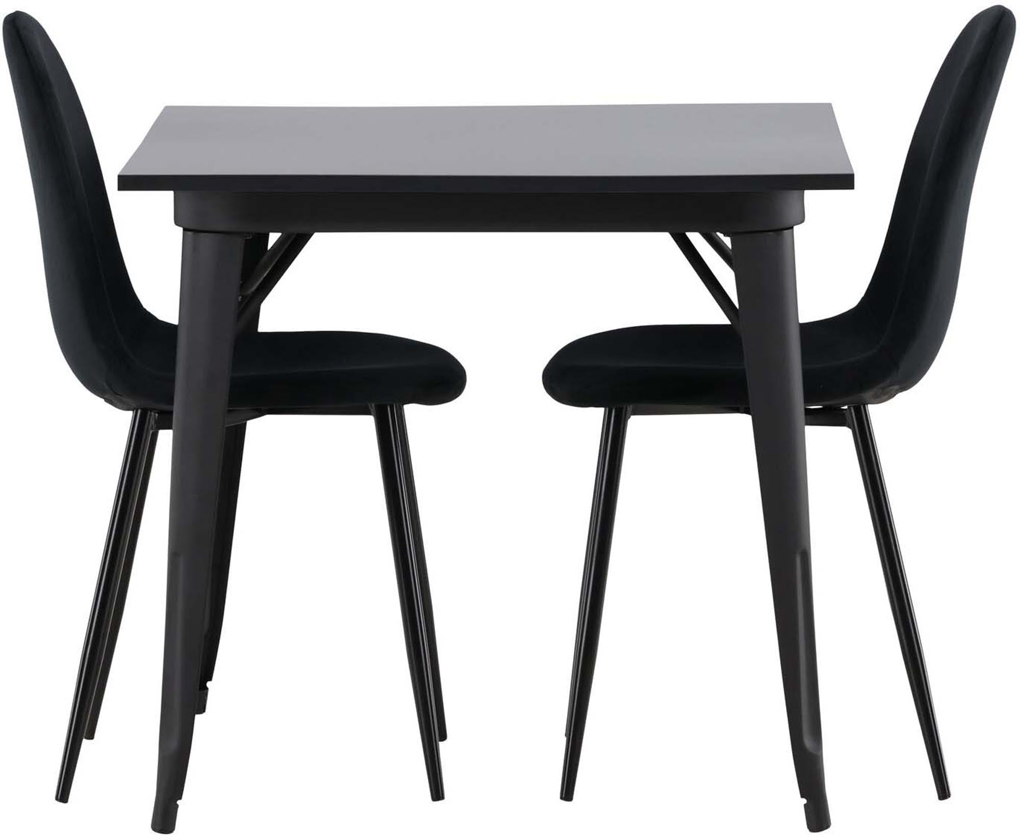 Stilvolles Esszimmerset Tempe mit 80cm Tisch und bequemen Polar-Stühlen. Ideal für gemütliche Abende und kleine Essbereiche.