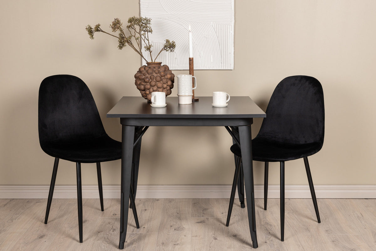 Tempe Esszimmerset + Polar 80cm/2St. in Schwarz präsentiert im Onlineshop von KAQTU Design AG. Esszimmerset ist von Venture Home