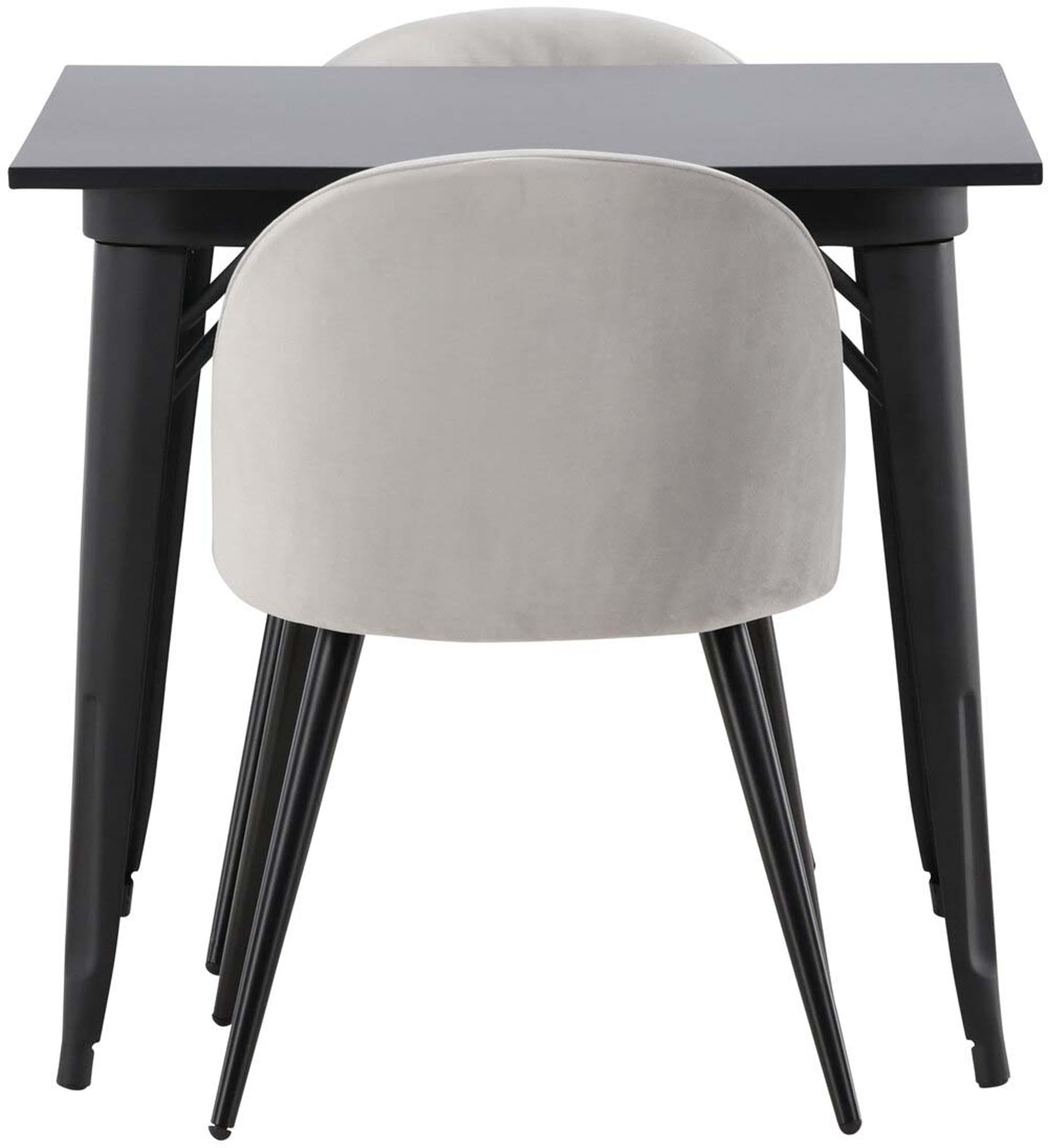 Entdecken Sie das elegante Tempe Esszimmerset + Velvet 80cm/2St. von Venture Home. Ideal für kleine Räume, stilvoll und komfortabel.