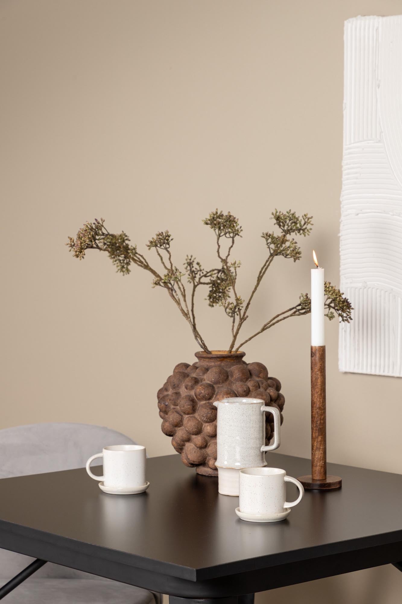 Modernes Tempe Esszimmerset mit 80cm Tisch und 2 Velvet-Stühlen.