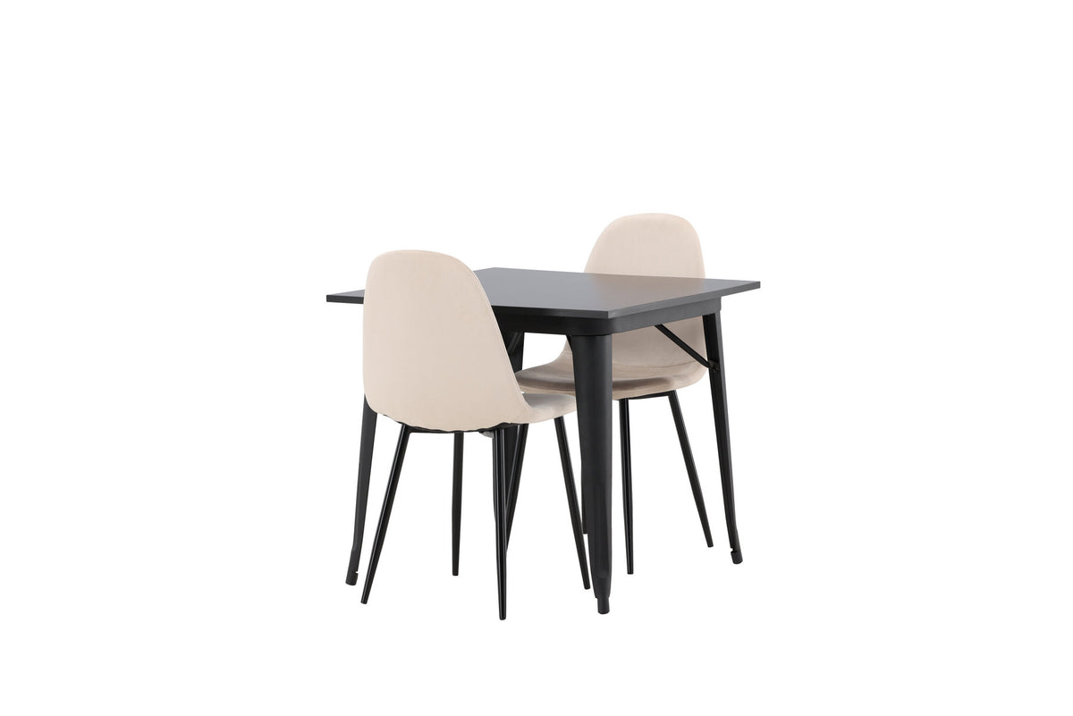 Tempe Esszimmerset + Polar 80cm/2St. in Beige, Schwarz präsentiert im Onlineshop von KAQTU Design AG. Esszimmerset ist von Venture Home