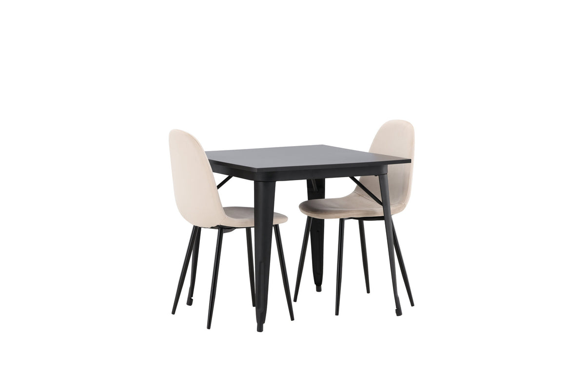 Tempe Esszimmerset + Polar 80cm/2St. in Beige, Schwarz präsentiert im Onlineshop von KAQTU Design AG. Esszimmerset ist von Venture Home