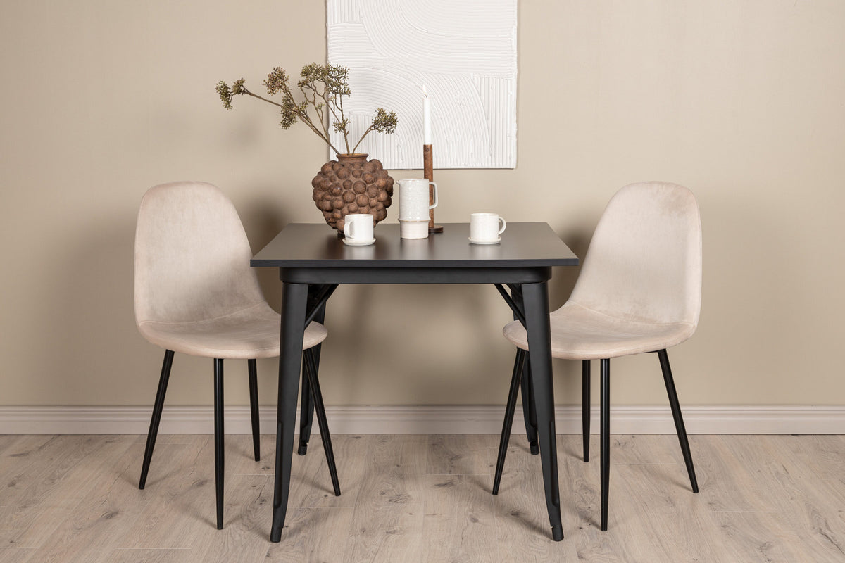 Tempe Esszimmerset + Polar 80cm/2St. in Beige, Schwarz präsentiert im Onlineshop von KAQTU Design AG. Esszimmerset ist von Venture Home