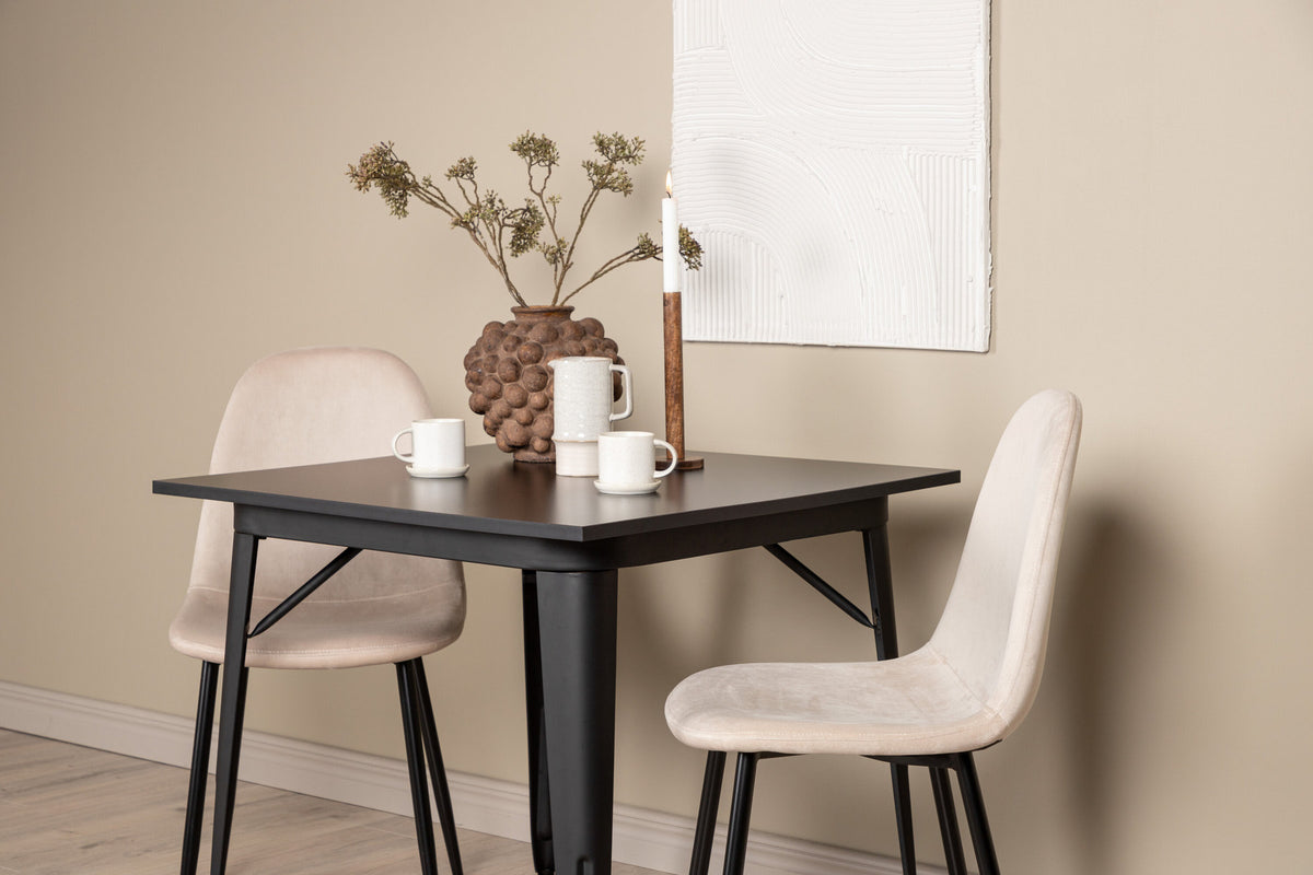 Tempe Esszimmerset + Polar 80cm/2St. in Beige, Schwarz präsentiert im Onlineshop von KAQTU Design AG. Esszimmerset ist von Venture Home