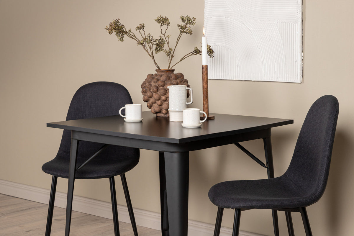 Tempe Esszimmerset + Polar 80cm/2St. in Schwarz präsentiert im Onlineshop von KAQTU Design AG. Esszimmerset ist von Venture Home