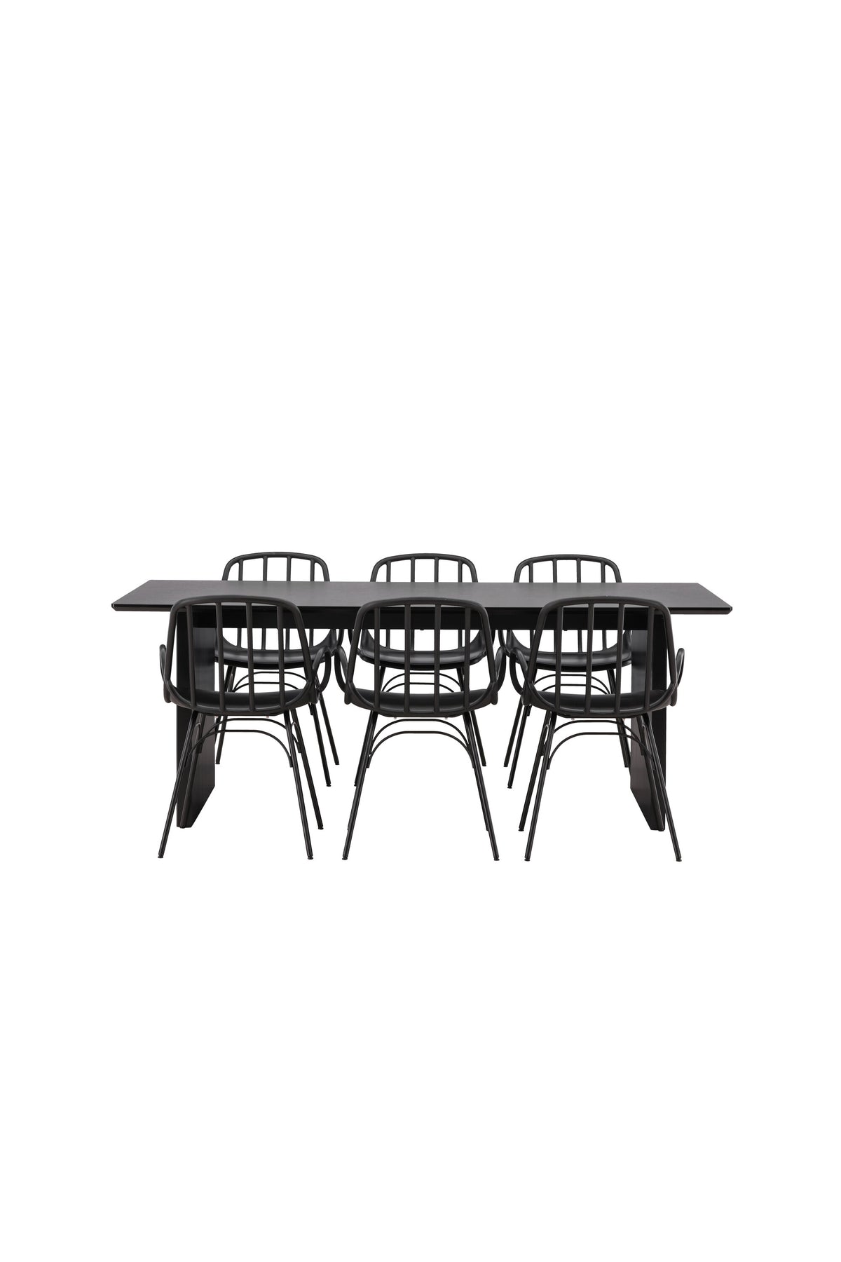 Vail Esszimmerset + Dyrön 200cm/6St. in Schwarz präsentiert im Onlineshop von KAQTU Design AG. Esszimmerset ist von Venture Home