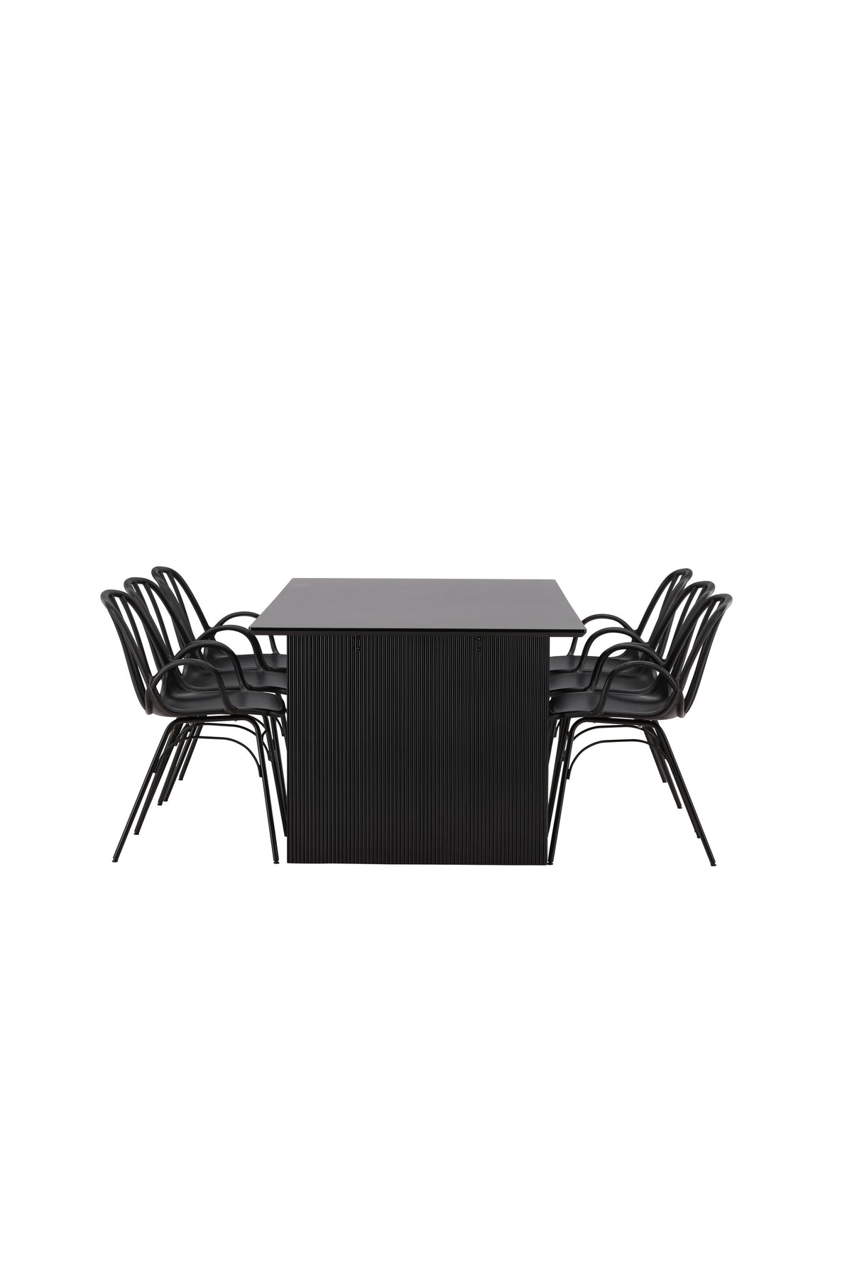 Vail Esszimmerset + Dyrön 200cm/6St. in Schwarz präsentiert im Onlineshop von KAQTU Design AG. Esszimmerset ist von Venture Home