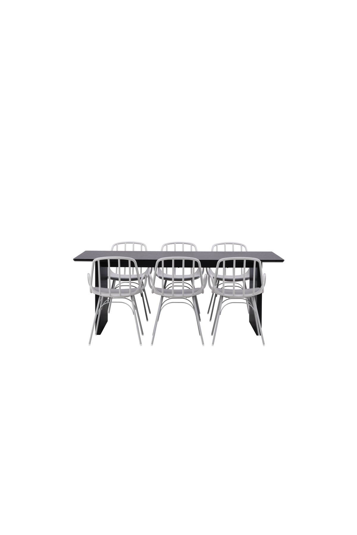 Vail Esszimmerset + Dyrön 200cm/6St. in Greige präsentiert im Onlineshop von KAQTU Design AG. Esszimmerset ist von Venture Home