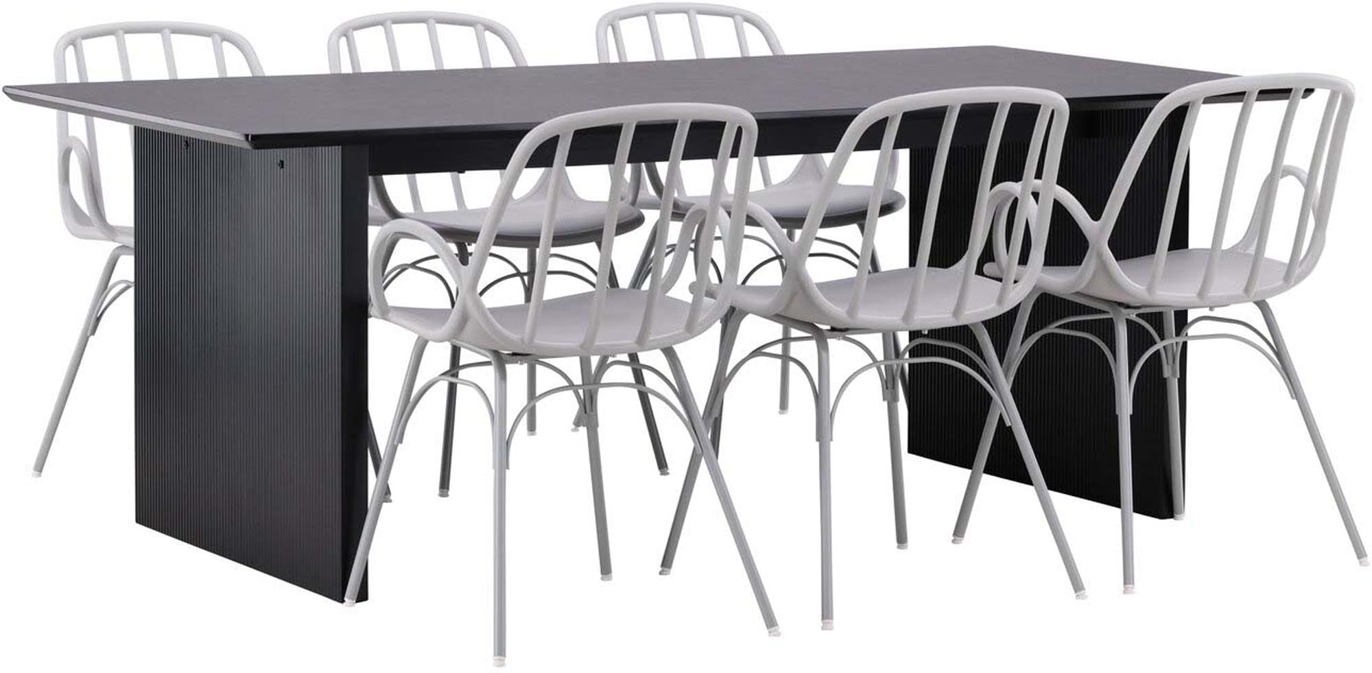 Gestalten Sie Ihr Esszimmer modern mit dem Vail Esszimmerset von Venture Home. Platz für 6 Personen, stilvolle Stühle und langlebige Materialien.