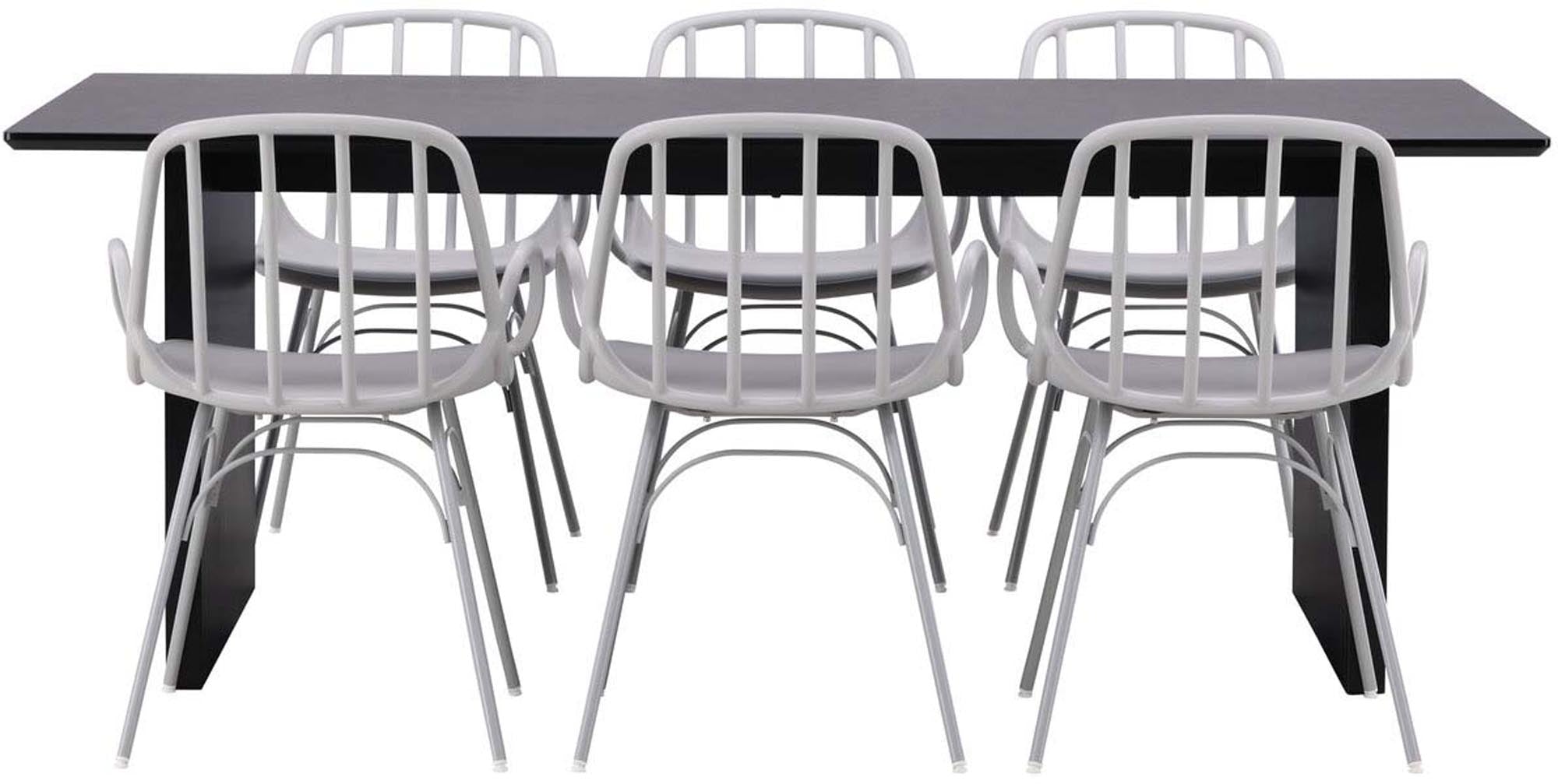 Elegantes Esszimmerset für stilvolle Dinner mit sechs Personen.