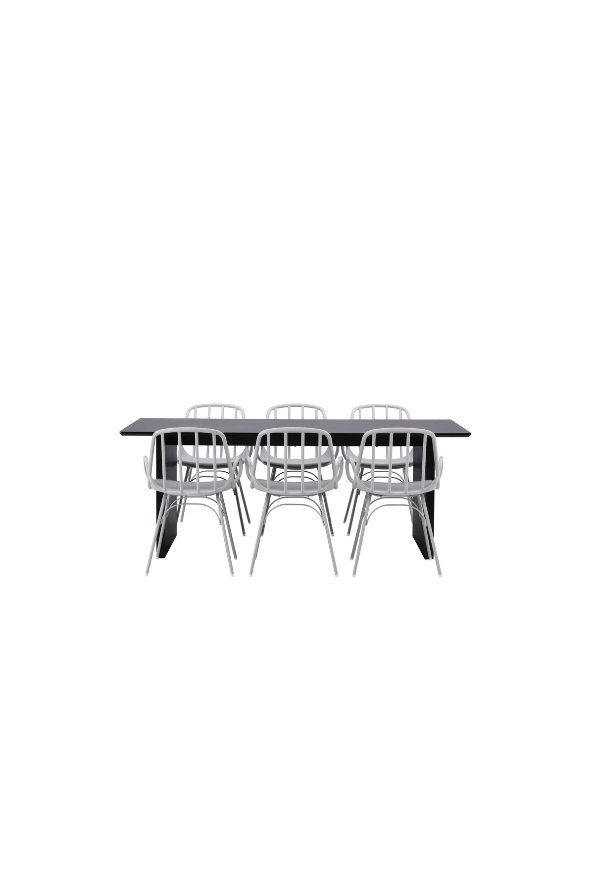 Vail Esszimmerset + Dyrön 200cm/6St. in Greige präsentiert im Onlineshop von KAQTU Design AG. Esszimmerset ist von Venture Home