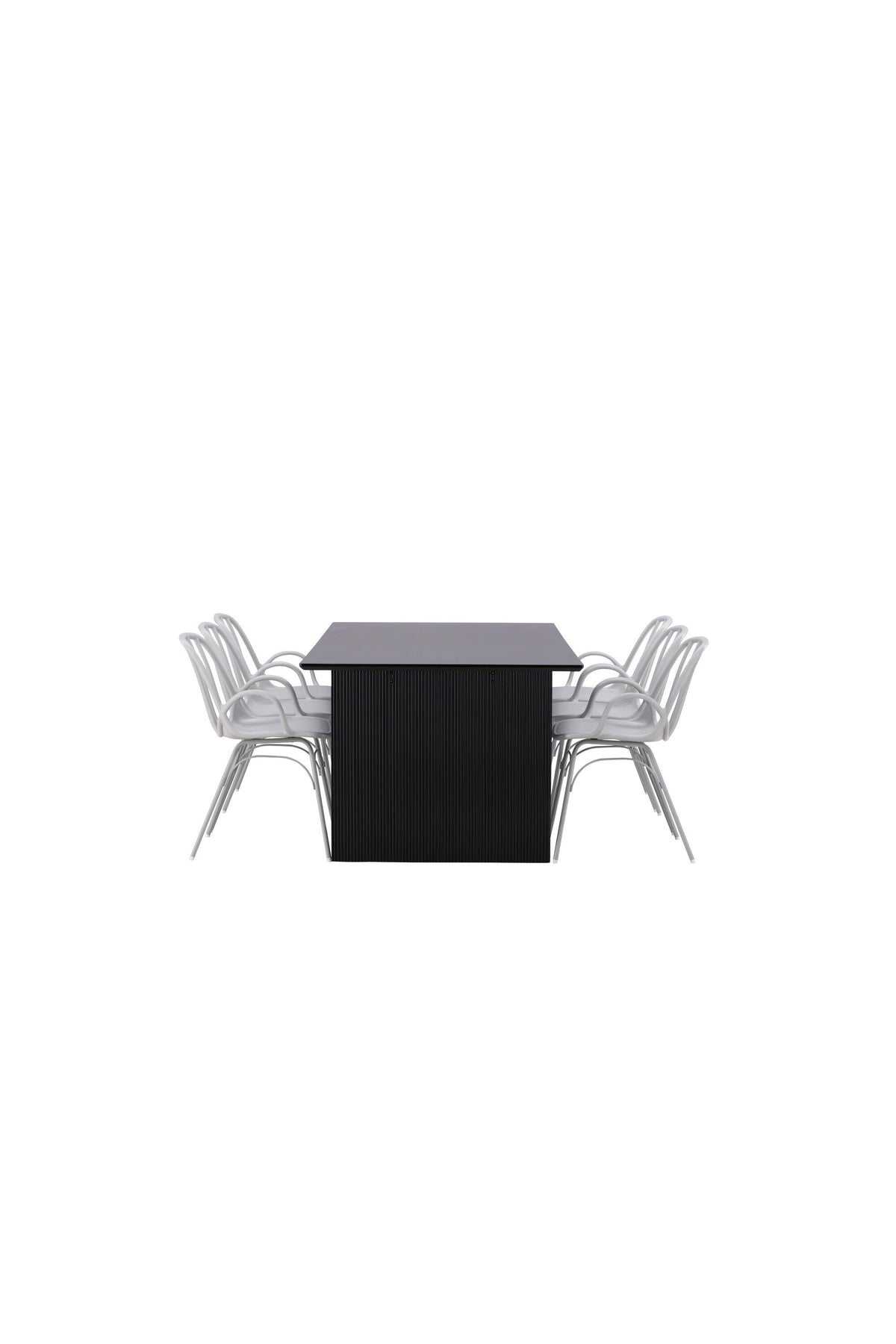 Vail Esszimmerset + Dyrön 200cm/6St. in Greige präsentiert im Onlineshop von KAQTU Design AG. Esszimmerset ist von Venture Home