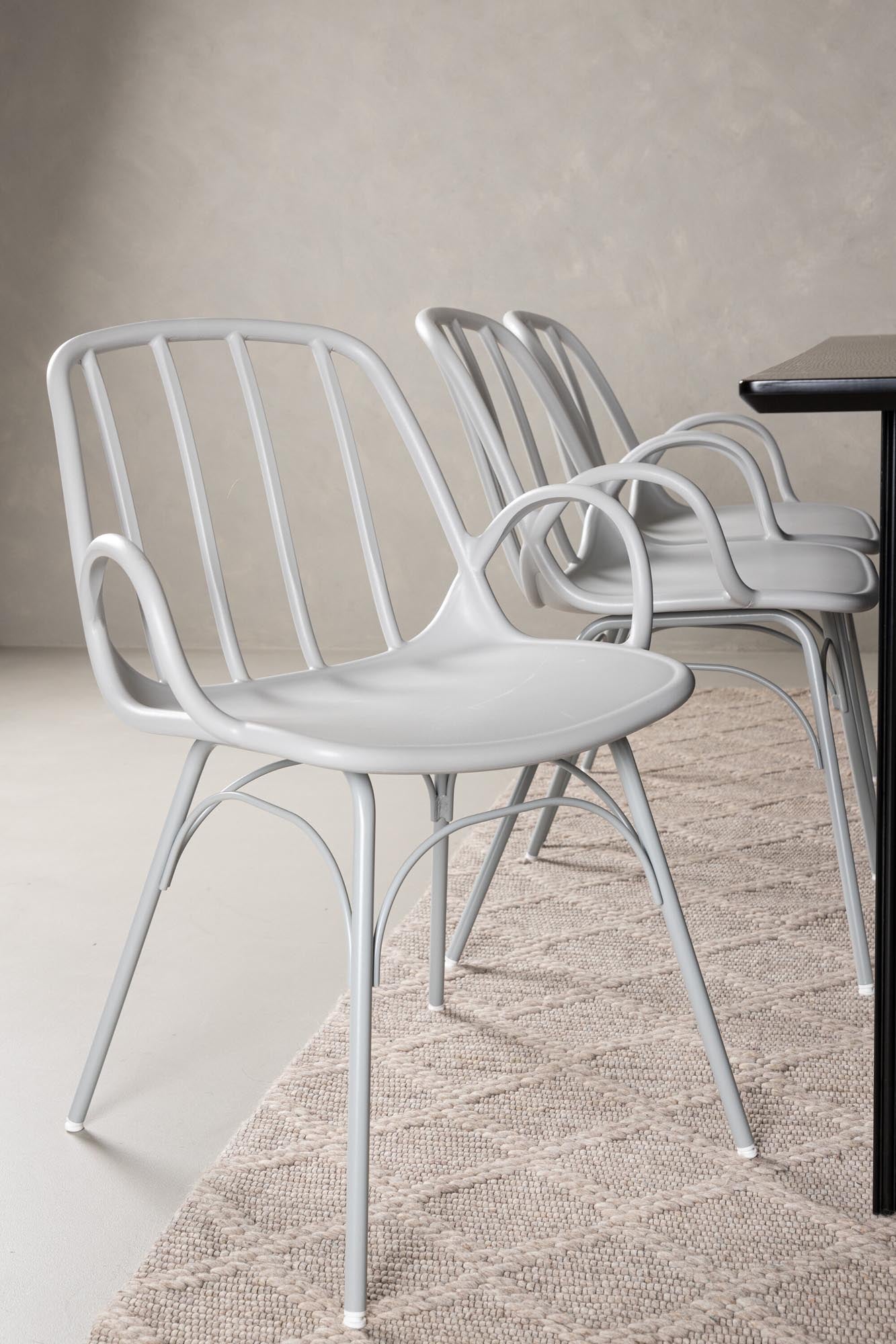 Venture Home Vail: Stilvolles Esszimmerset für 6 Personen, 200cm Tisch.