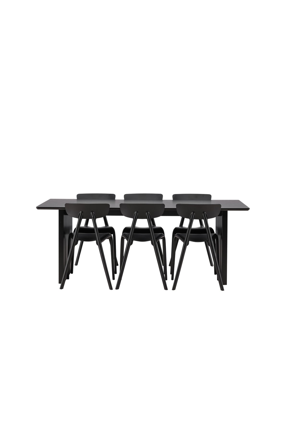 Vail Esszimmerset + Ursholmen 200cm/6St. in Schwarz präsentiert im Onlineshop von KAQTU Design AG. Esszimmerset ist von Venture Home