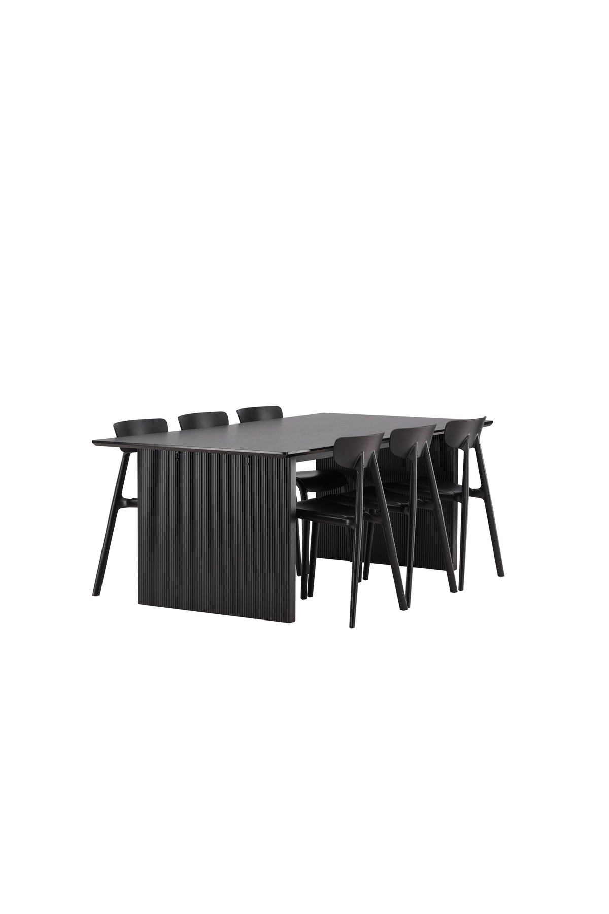 Vail Esszimmerset + Ursholmen 200cm/6St. in Schwarz präsentiert im Onlineshop von KAQTU Design AG. Esszimmerset ist von Venture Home