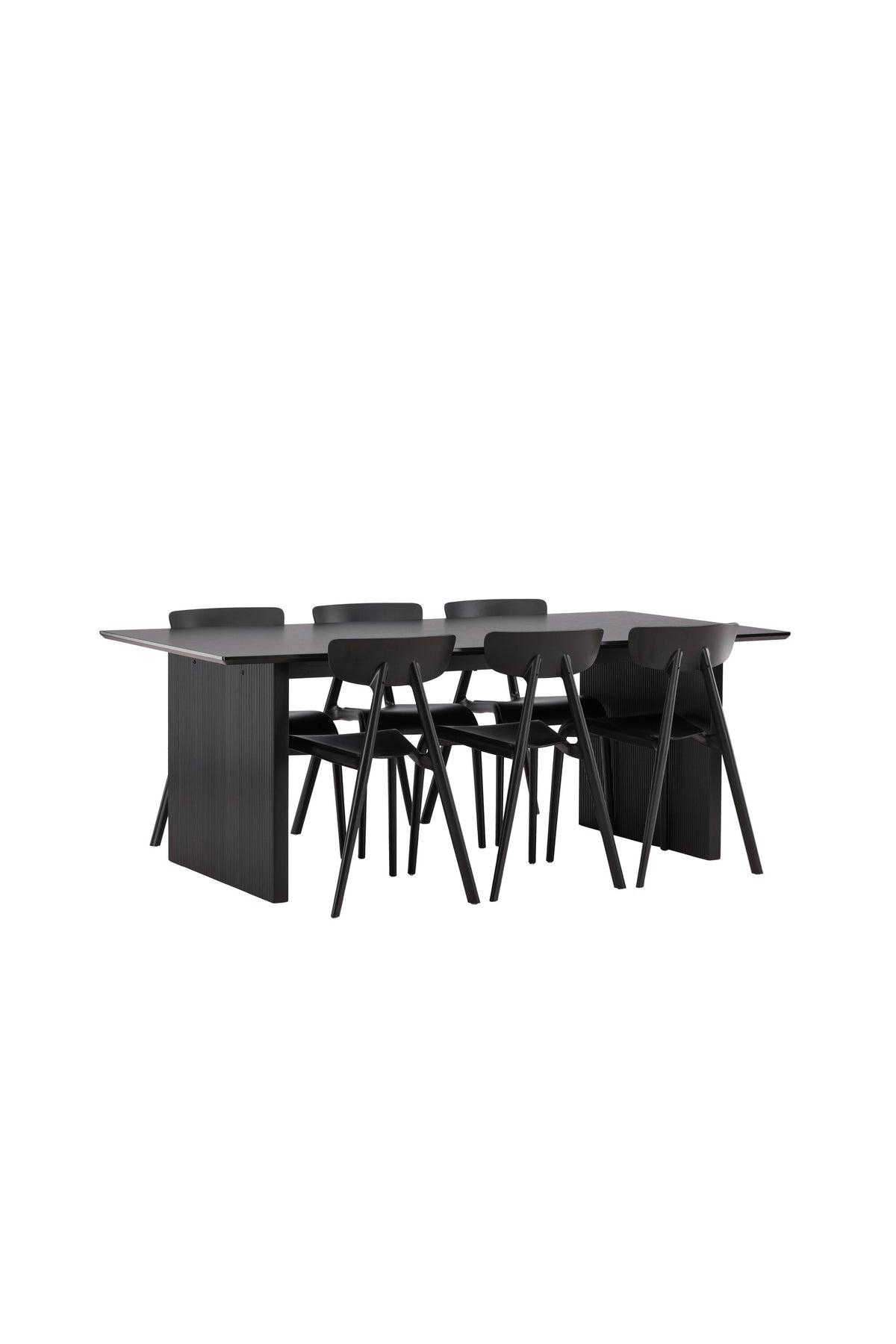 Vail Esszimmerset + Ursholmen 200cm/6St. in Schwarz präsentiert im Onlineshop von KAQTU Design AG. Esszimmerset ist von Venture Home